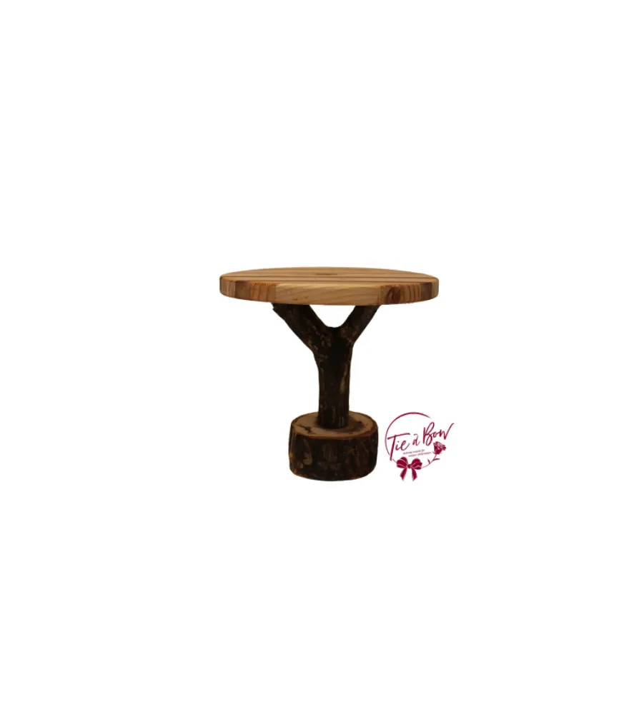 Tree Trunk Cake Stand: 10in W x 9in H SOLD