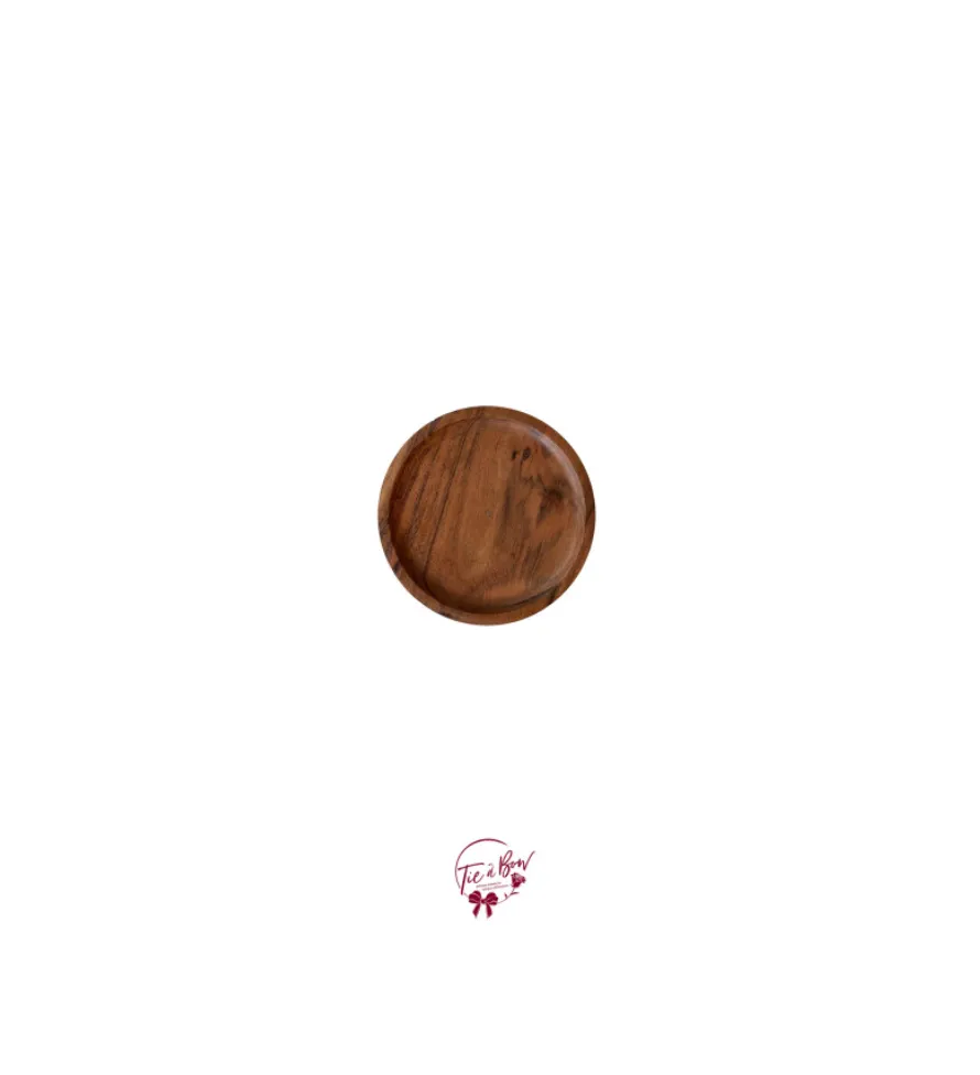 Wood Round Petite Plate