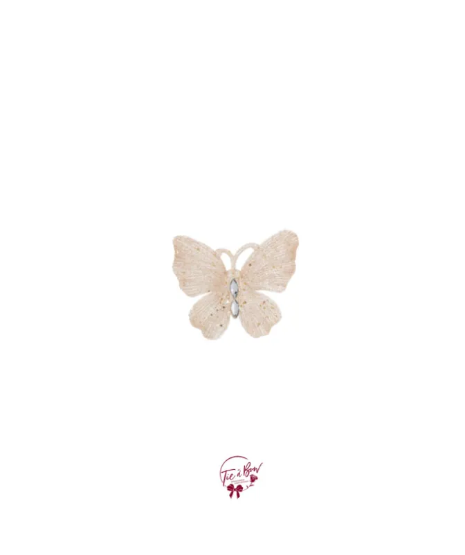 Butterfly in Blush Pink with Glitter