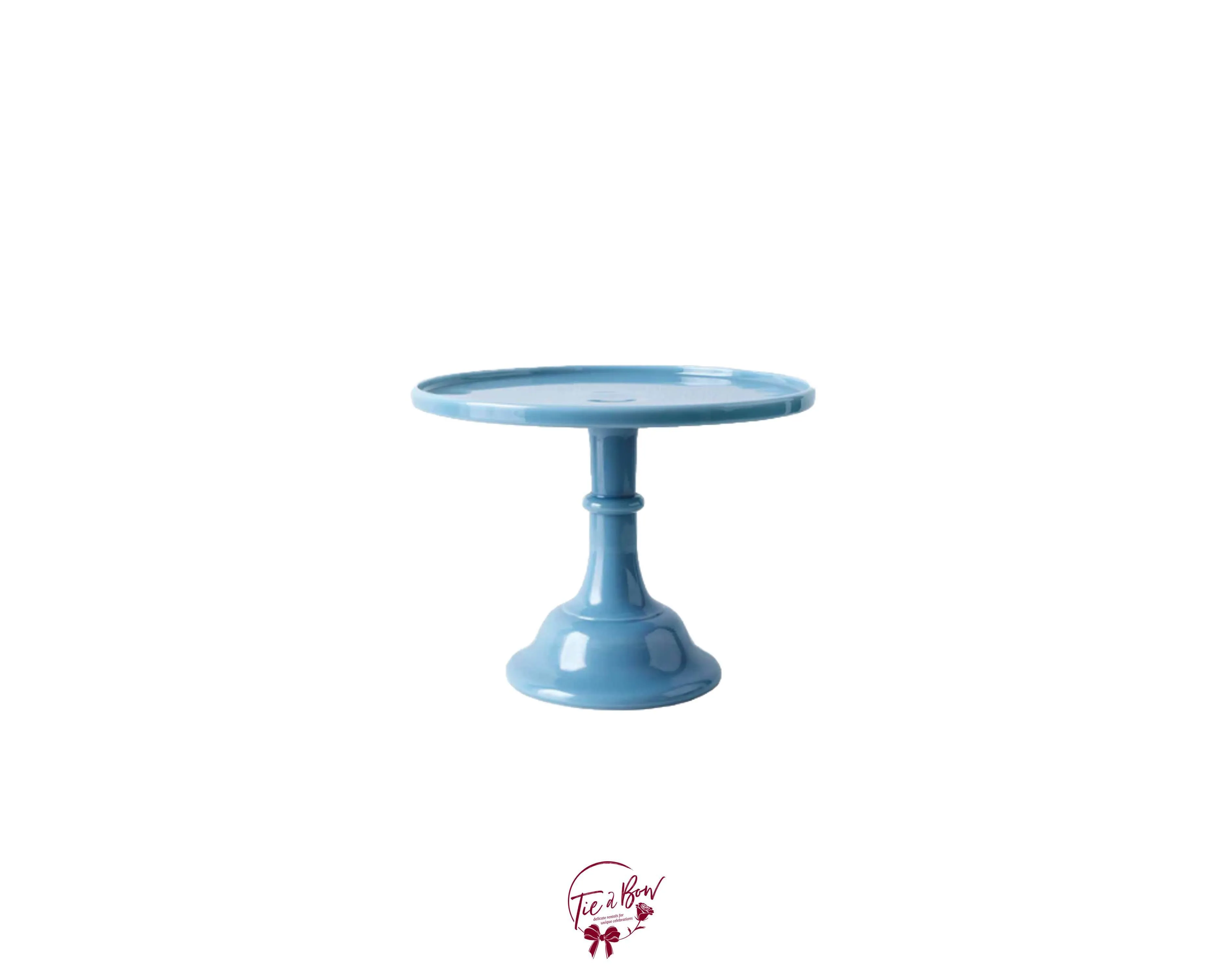 Slate Blue Clean Cake Stand: 9in W x 7in H