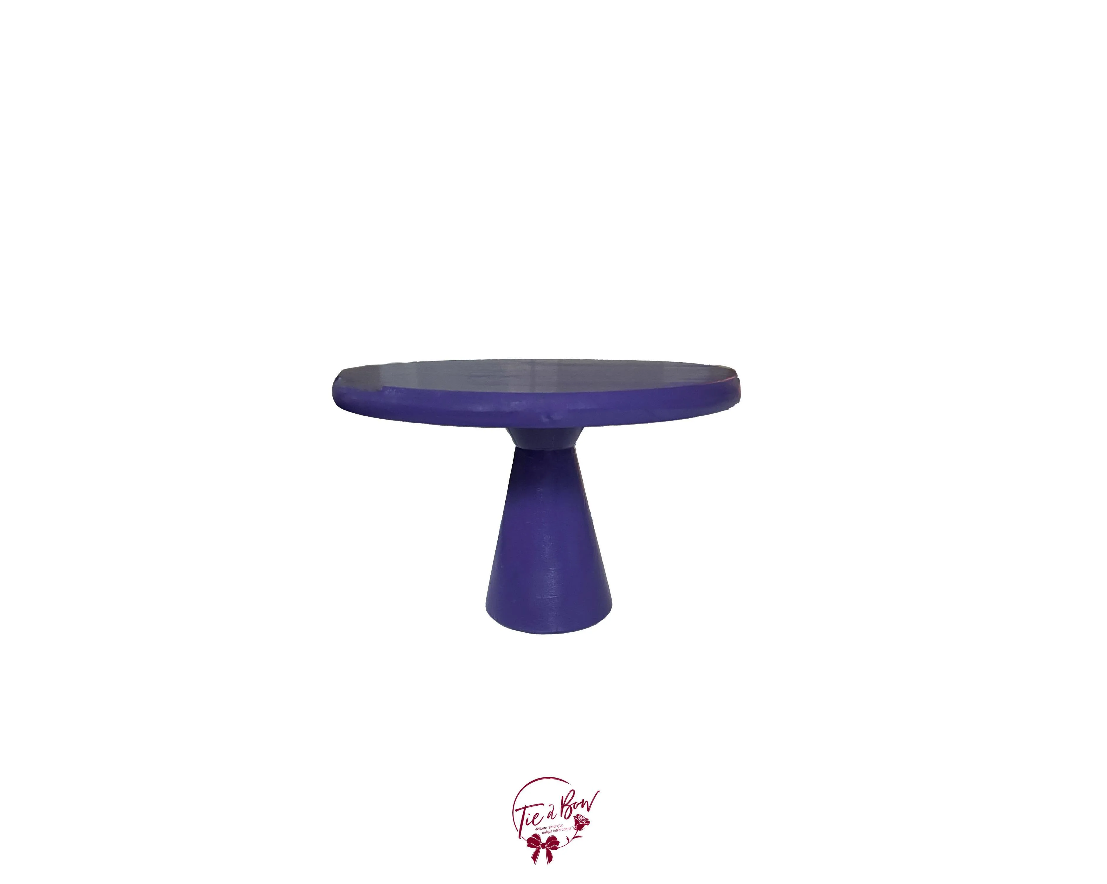 Purple Hourglass Cake Stand (Short): 8in W x 5in H