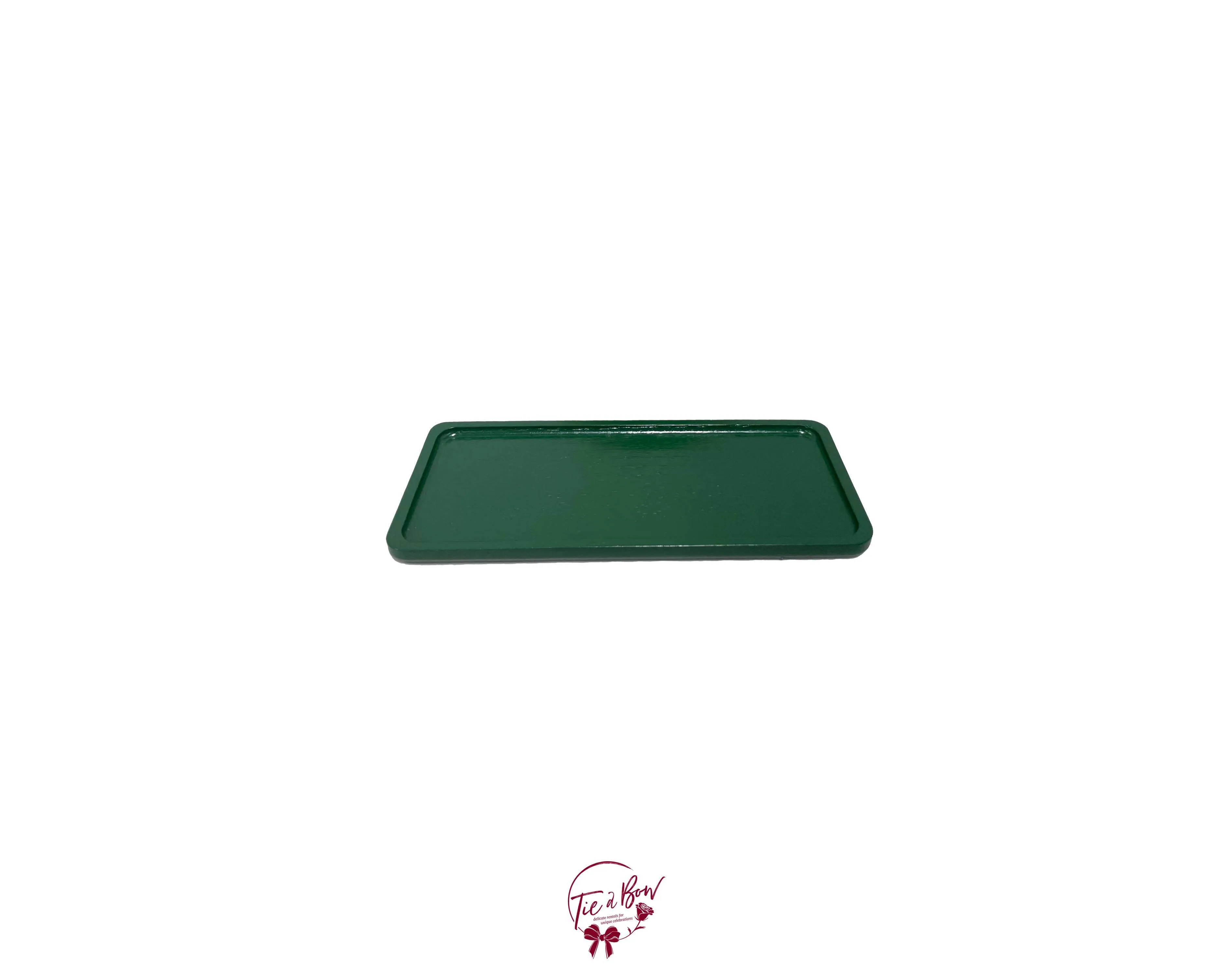 Dark Green Wooden Tray