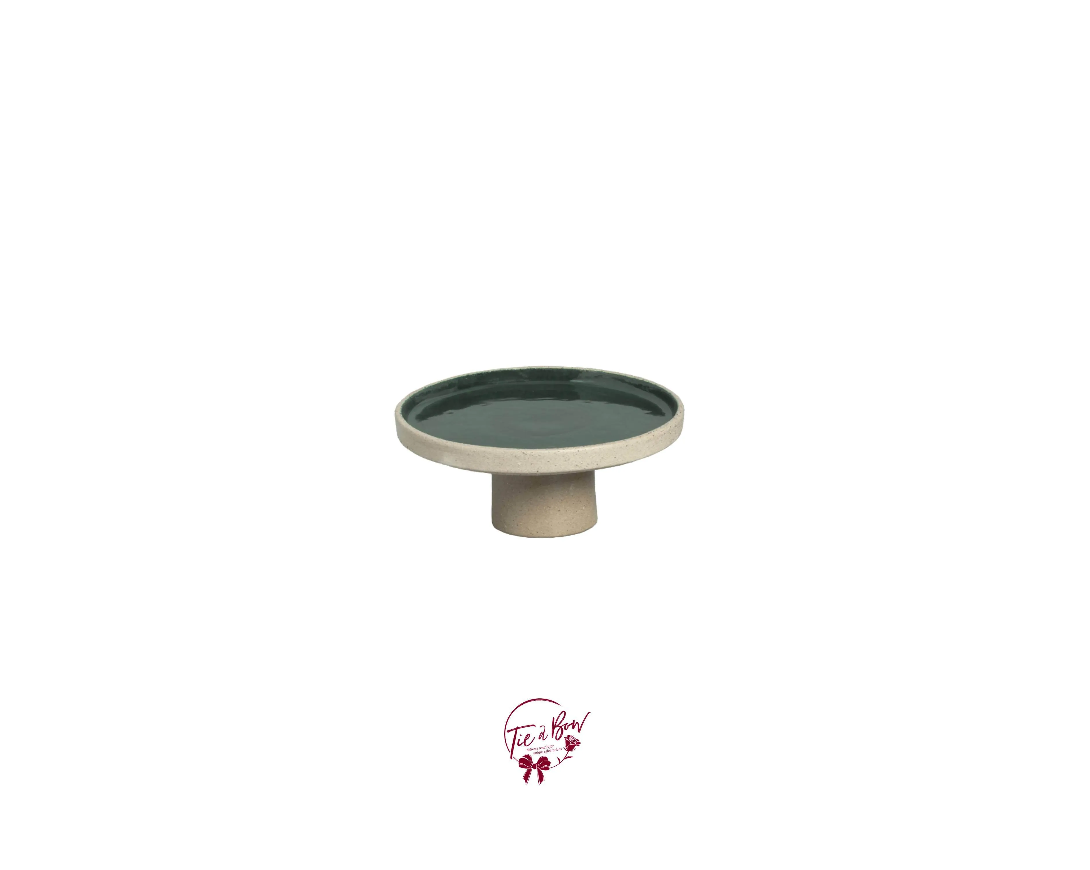 Hunter Green Pottery Modern Silva Cake Stand (Small): 7.25in W x 3.5in H