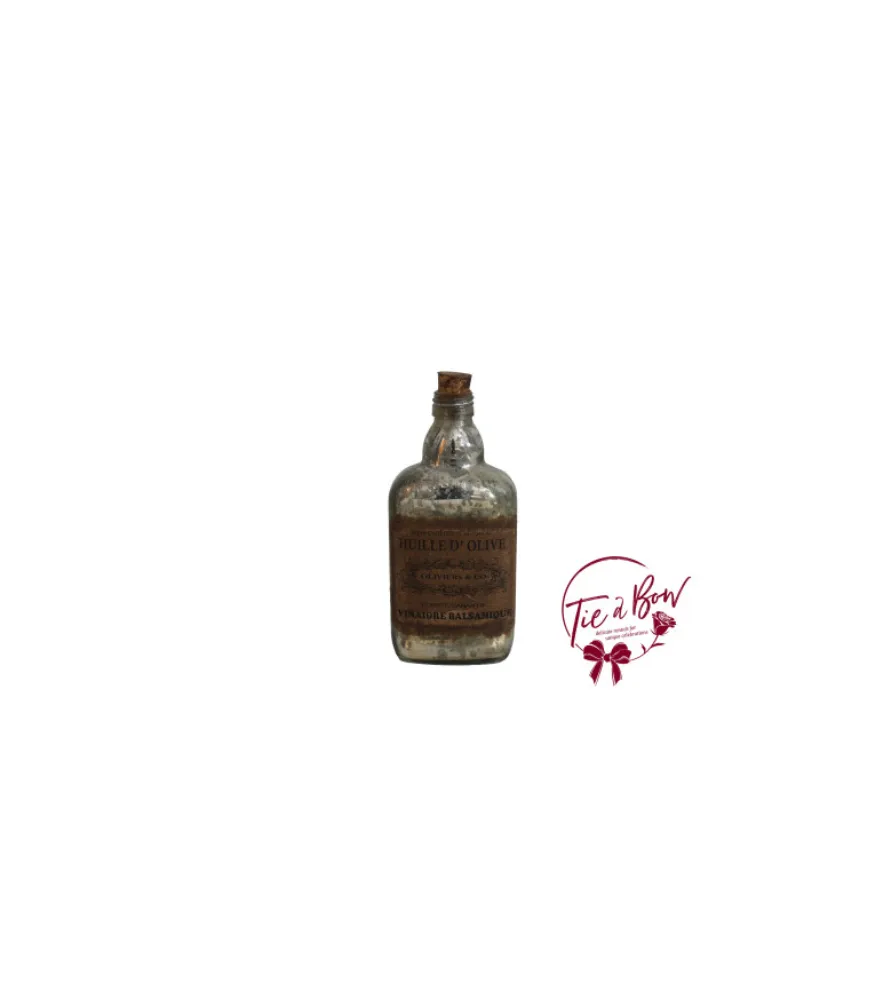 Silver-Flecked Mercury Olive Oil Bottle