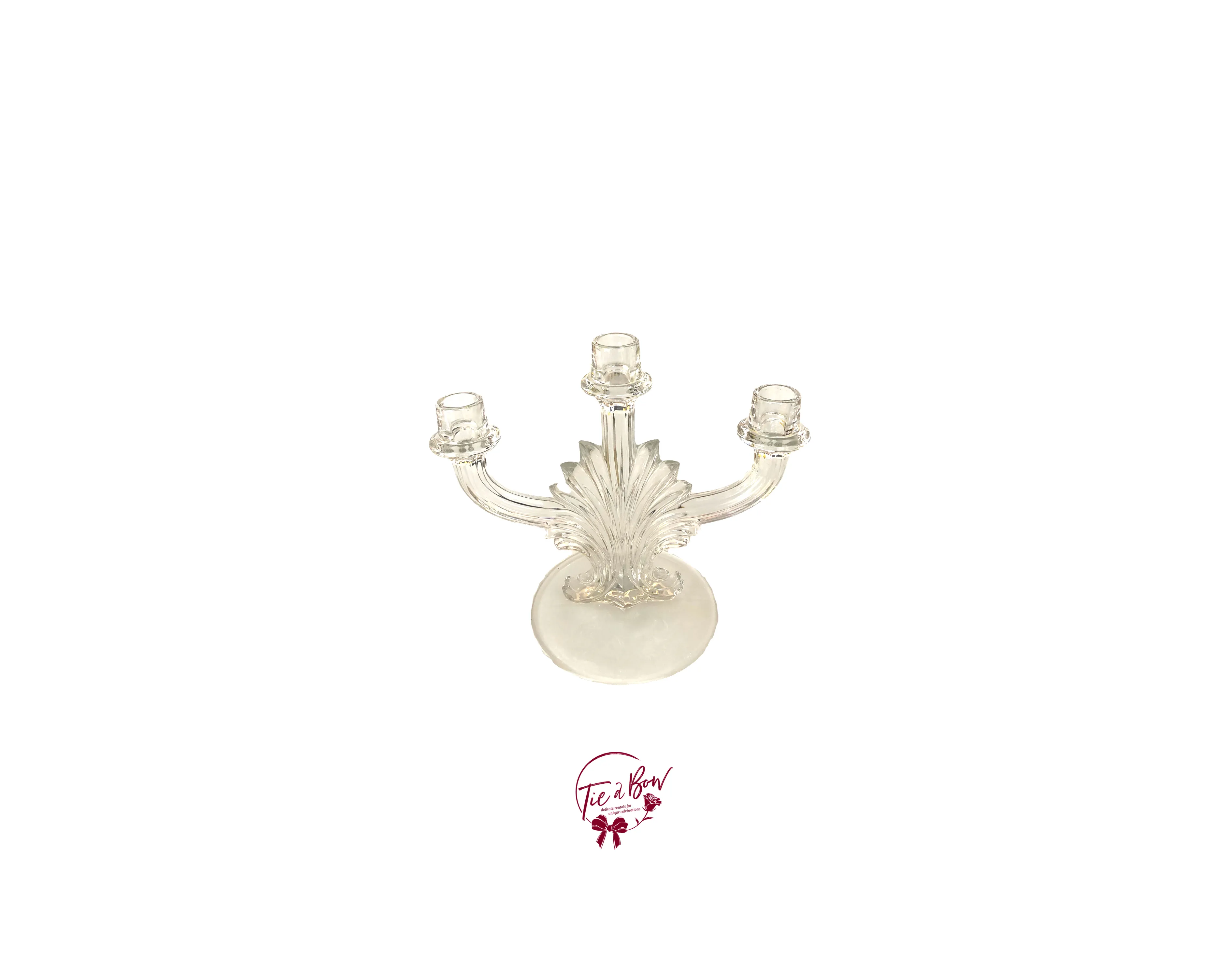 3 Candle Crystal Candelabra