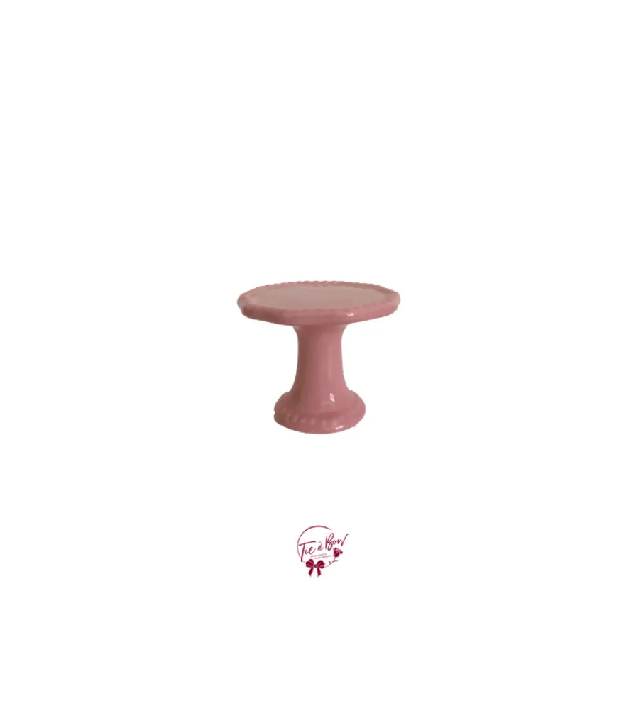 Pink Beaded Edge Cupcake Stand