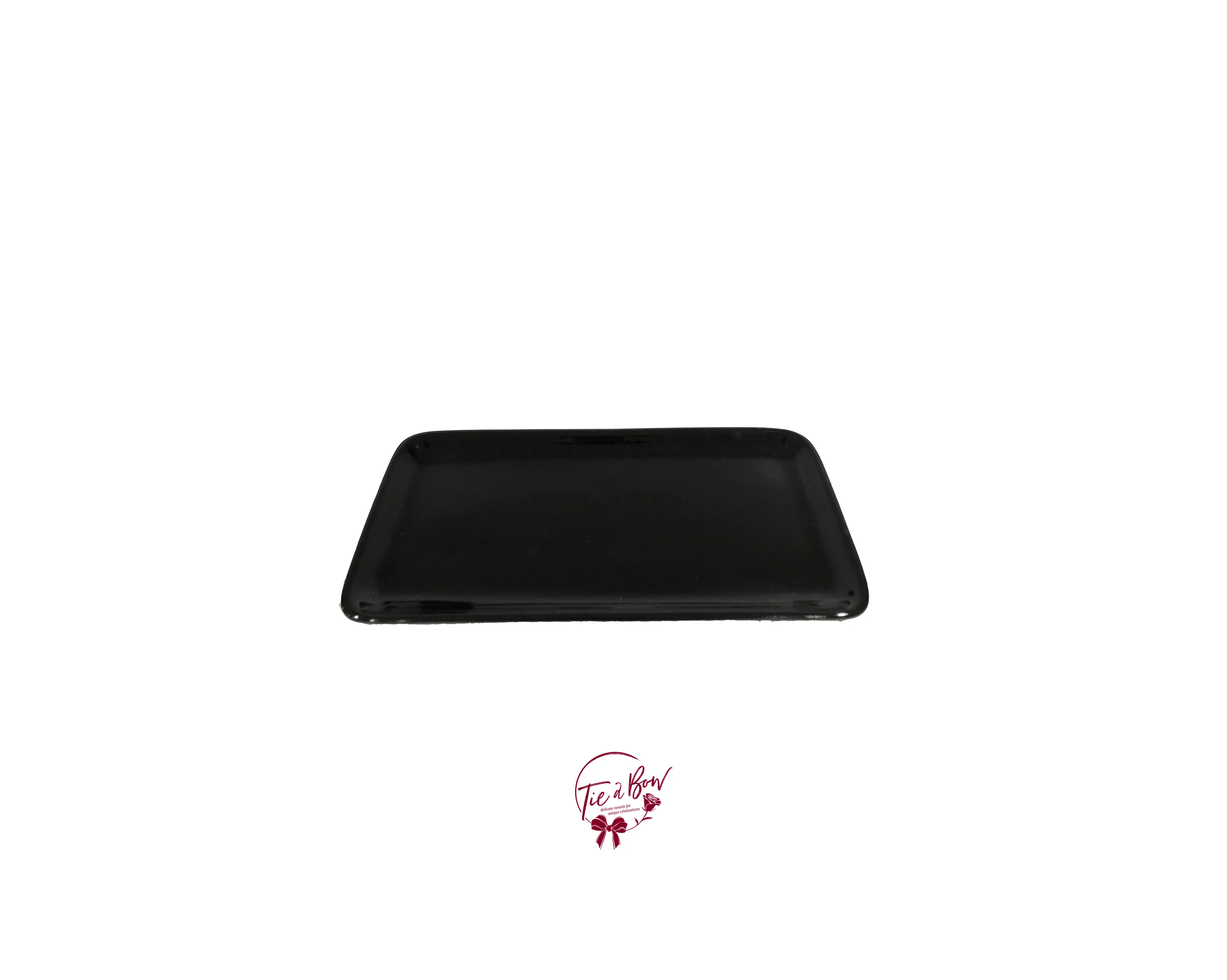 Black Rectangular Ceramic Tray