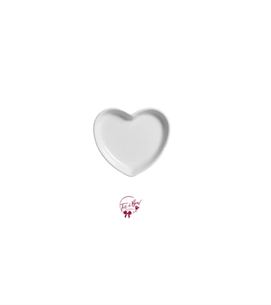 White Heart Shaped Plate