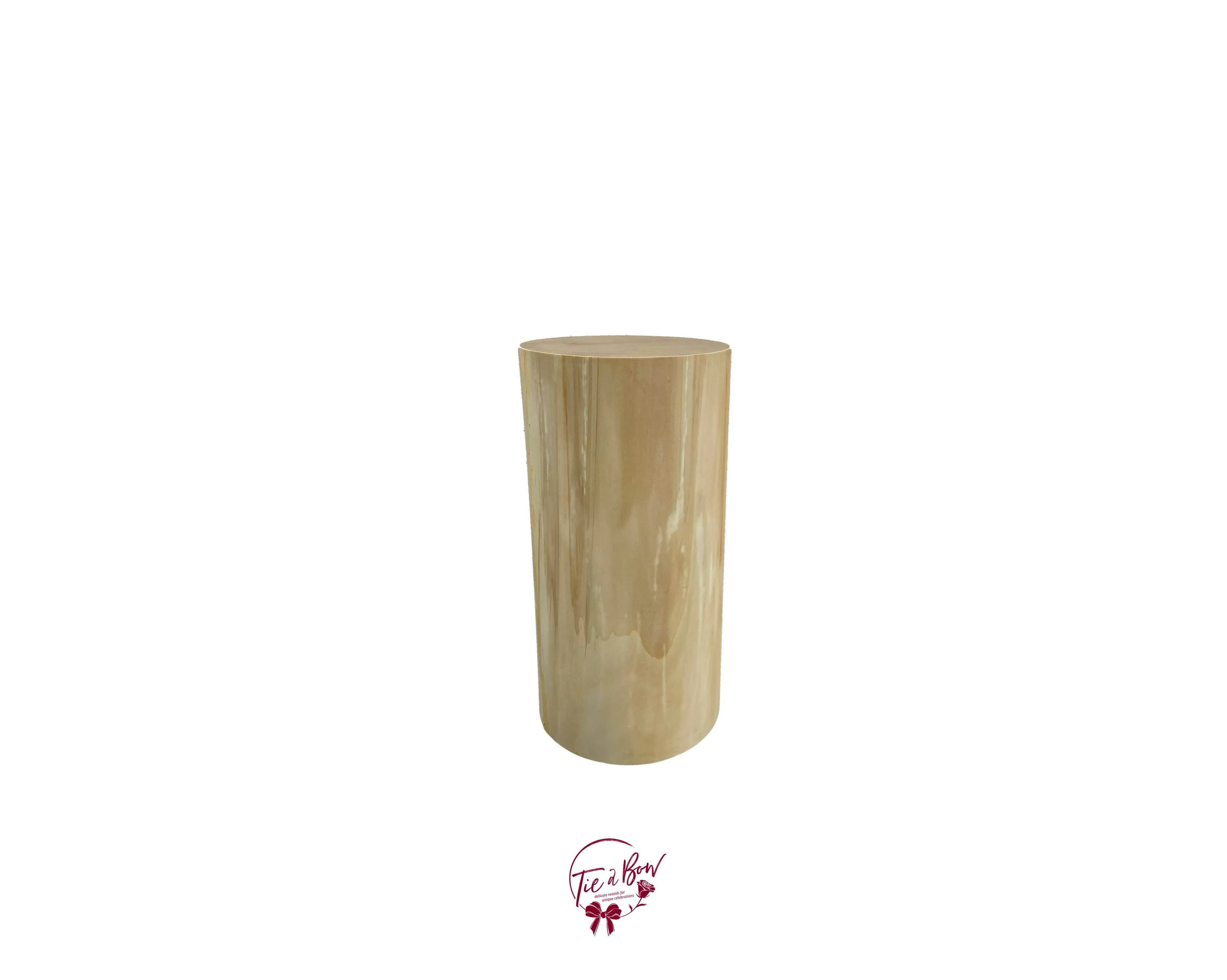 Light Wood Cylinder Pedestal 14x28 (Medium) SALE PRICE $130