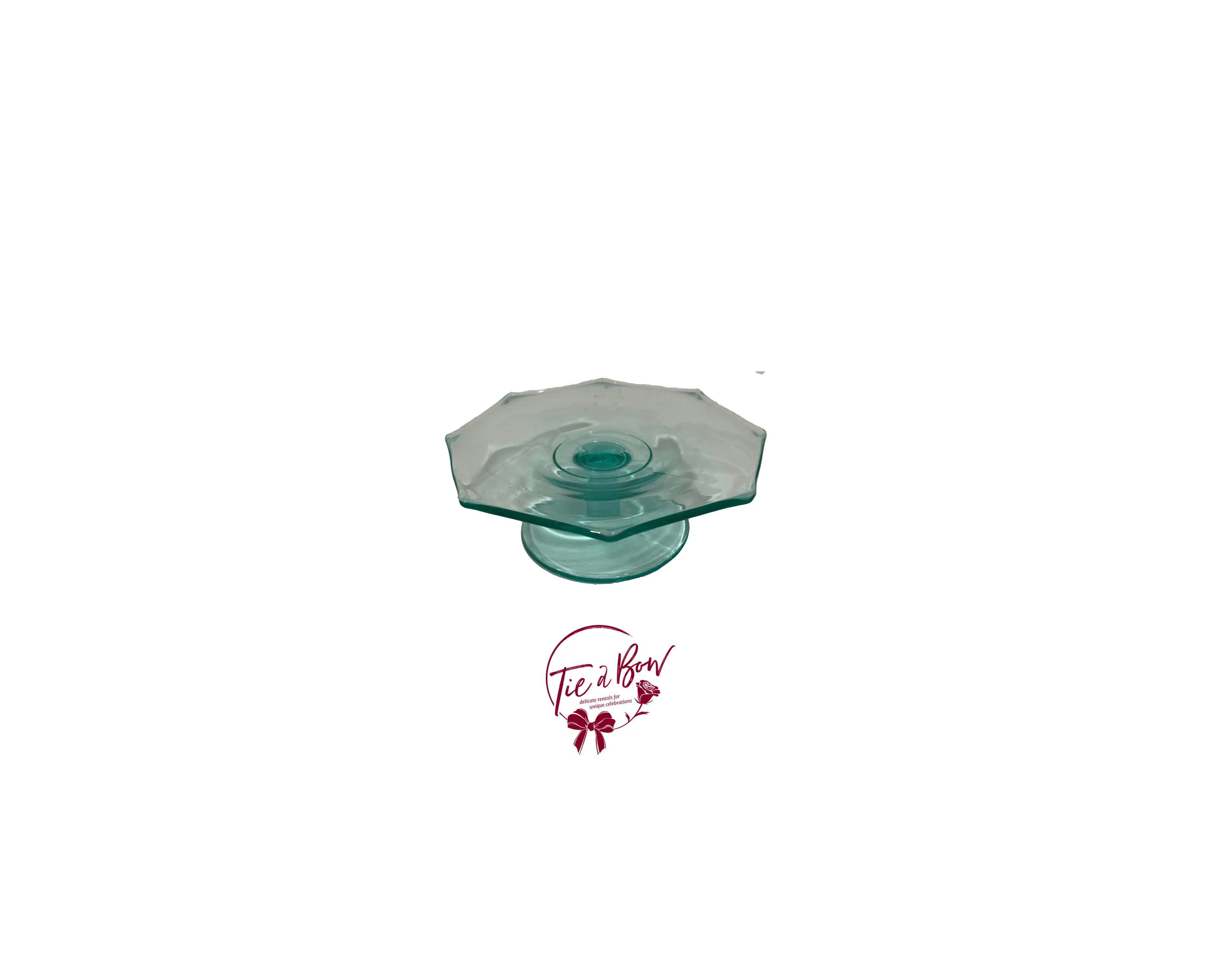 Mint Green Octagonal Clear Cupcake Stand