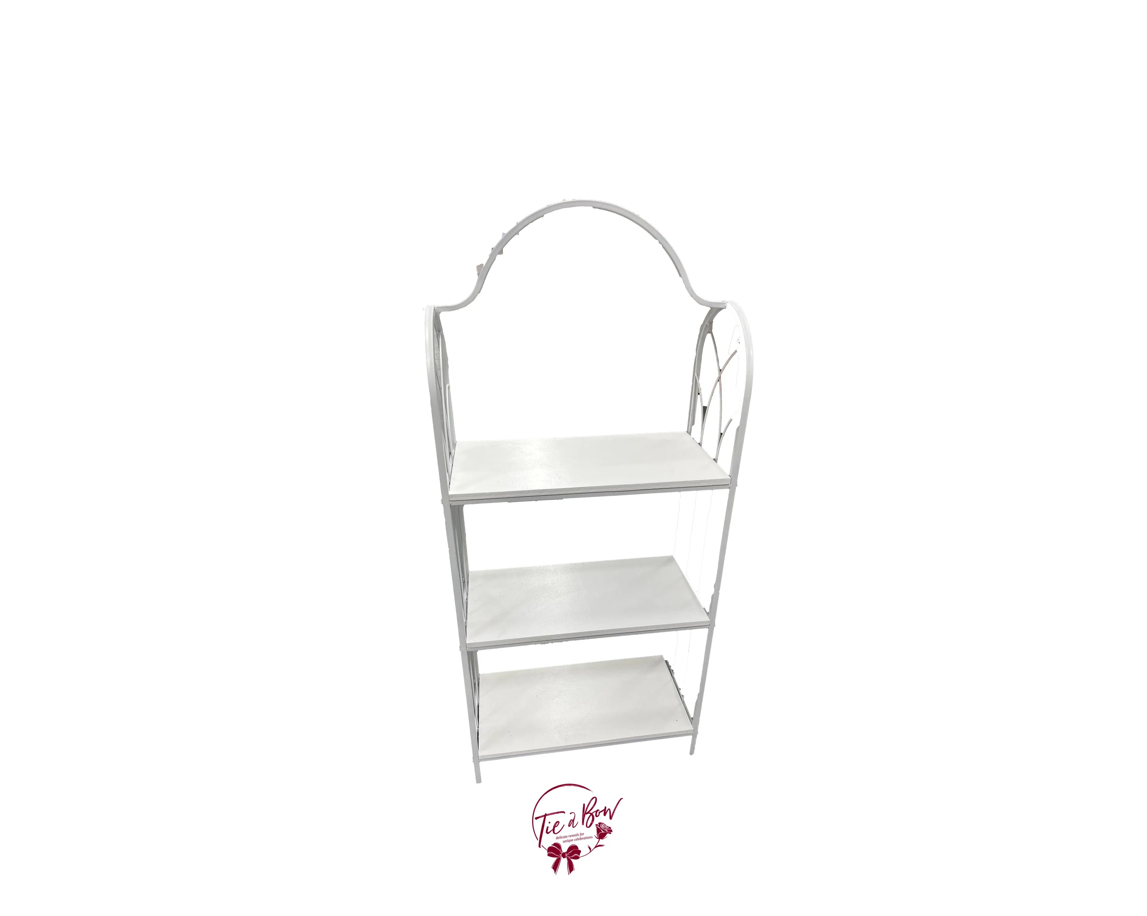 White Metal and Wood Shelf