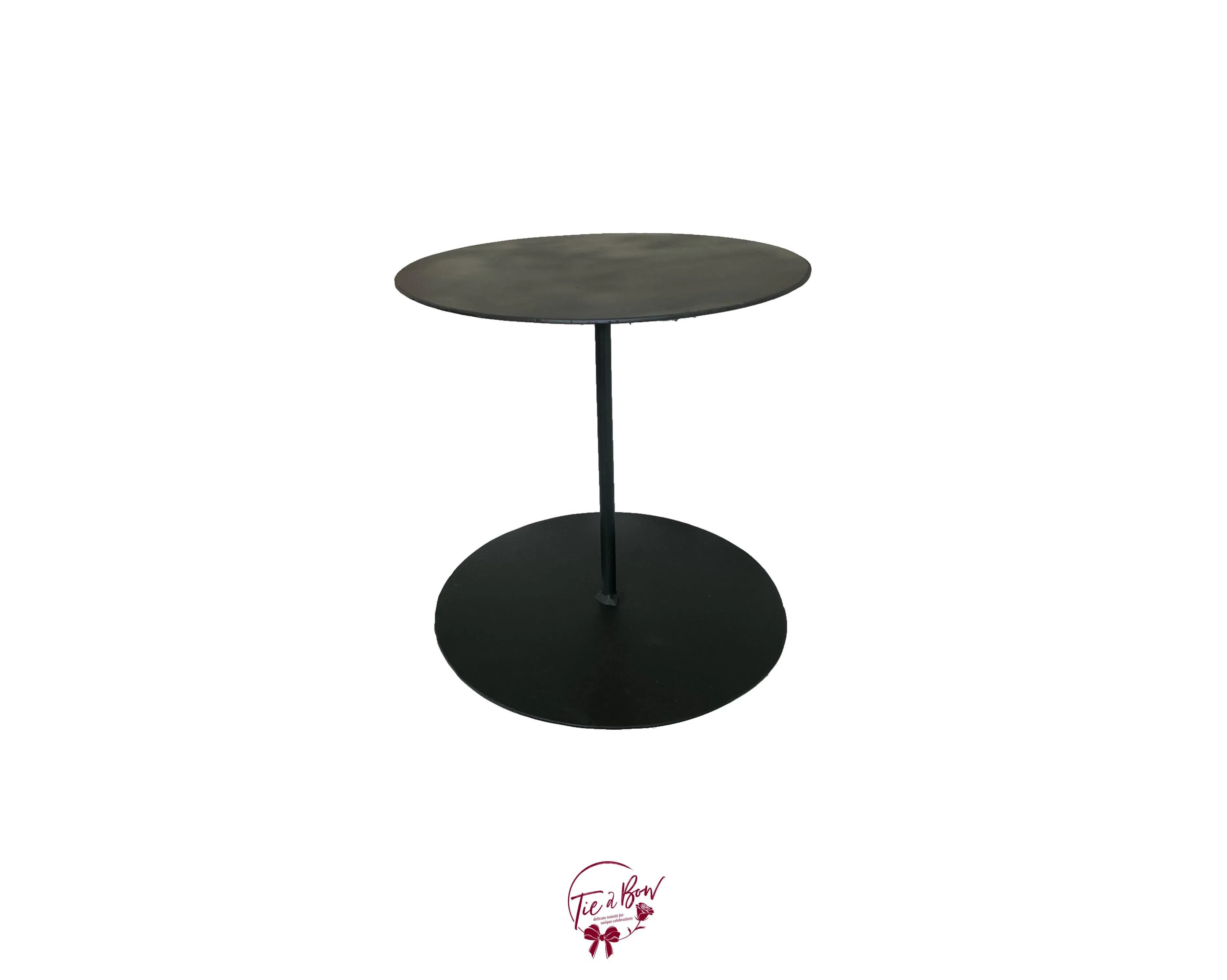 Black Round Top and Bottom Metal Cake Stand