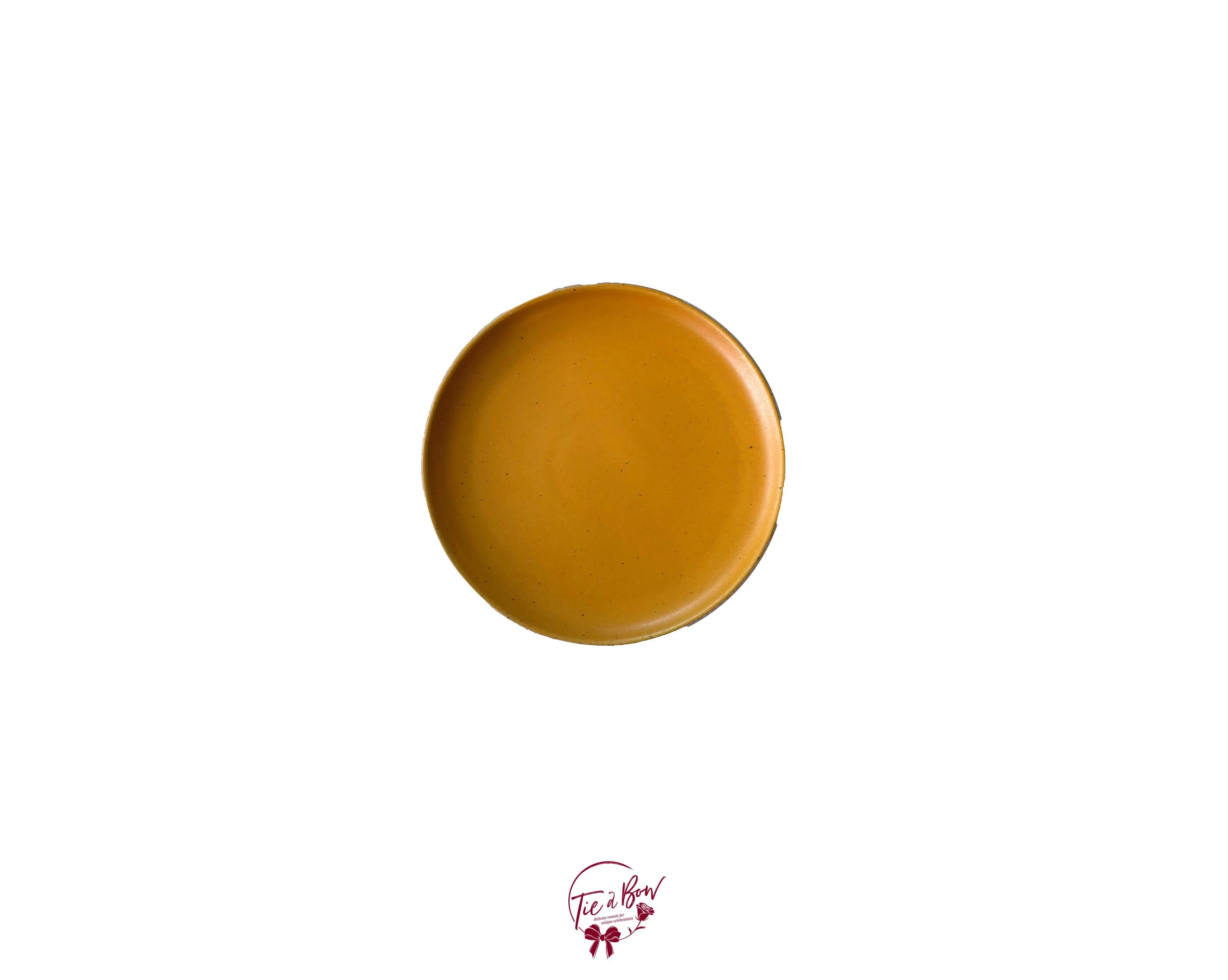 Mustard Speckled Round Petite Plate