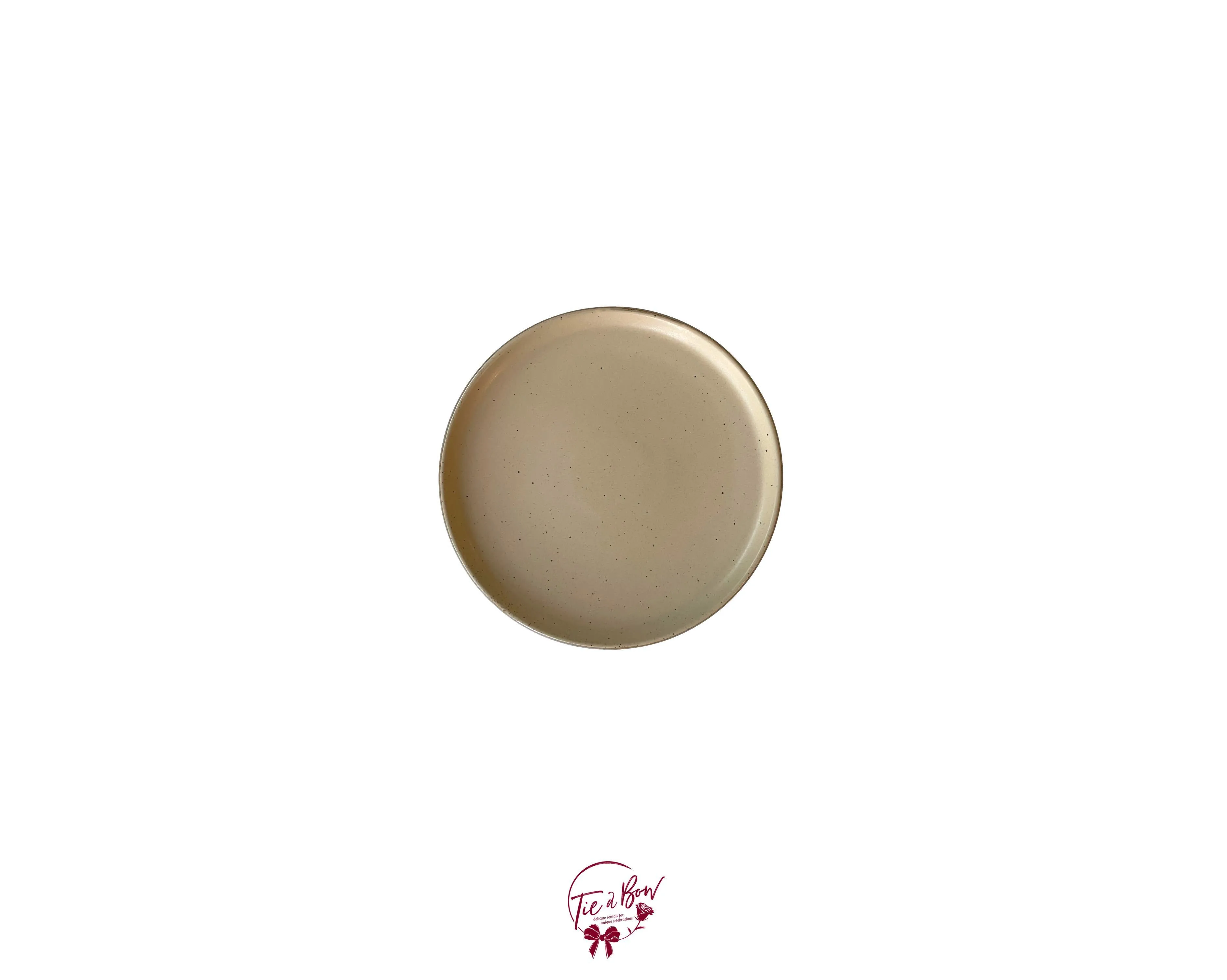 Speckled Cream Round Petite Plate