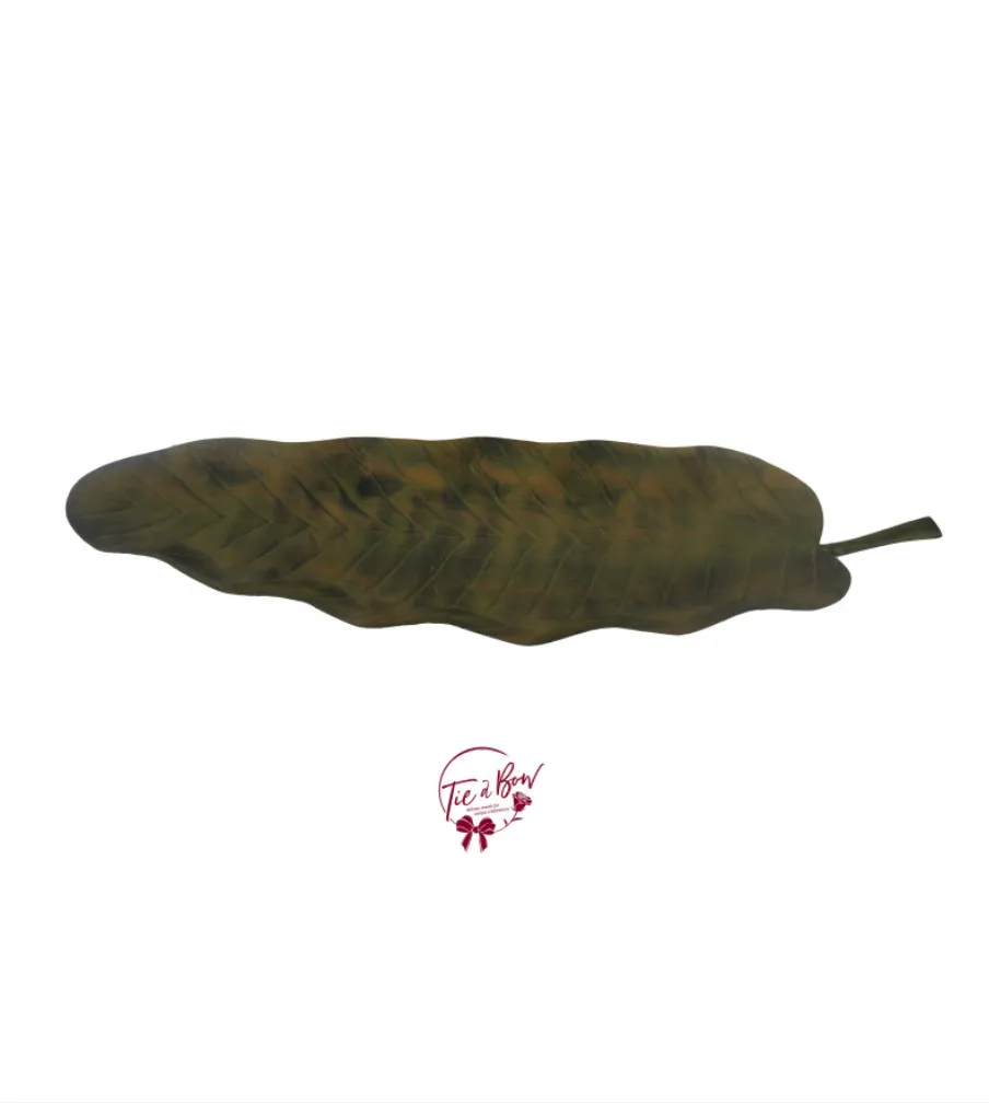 Military Green with Brown Leaf Tray