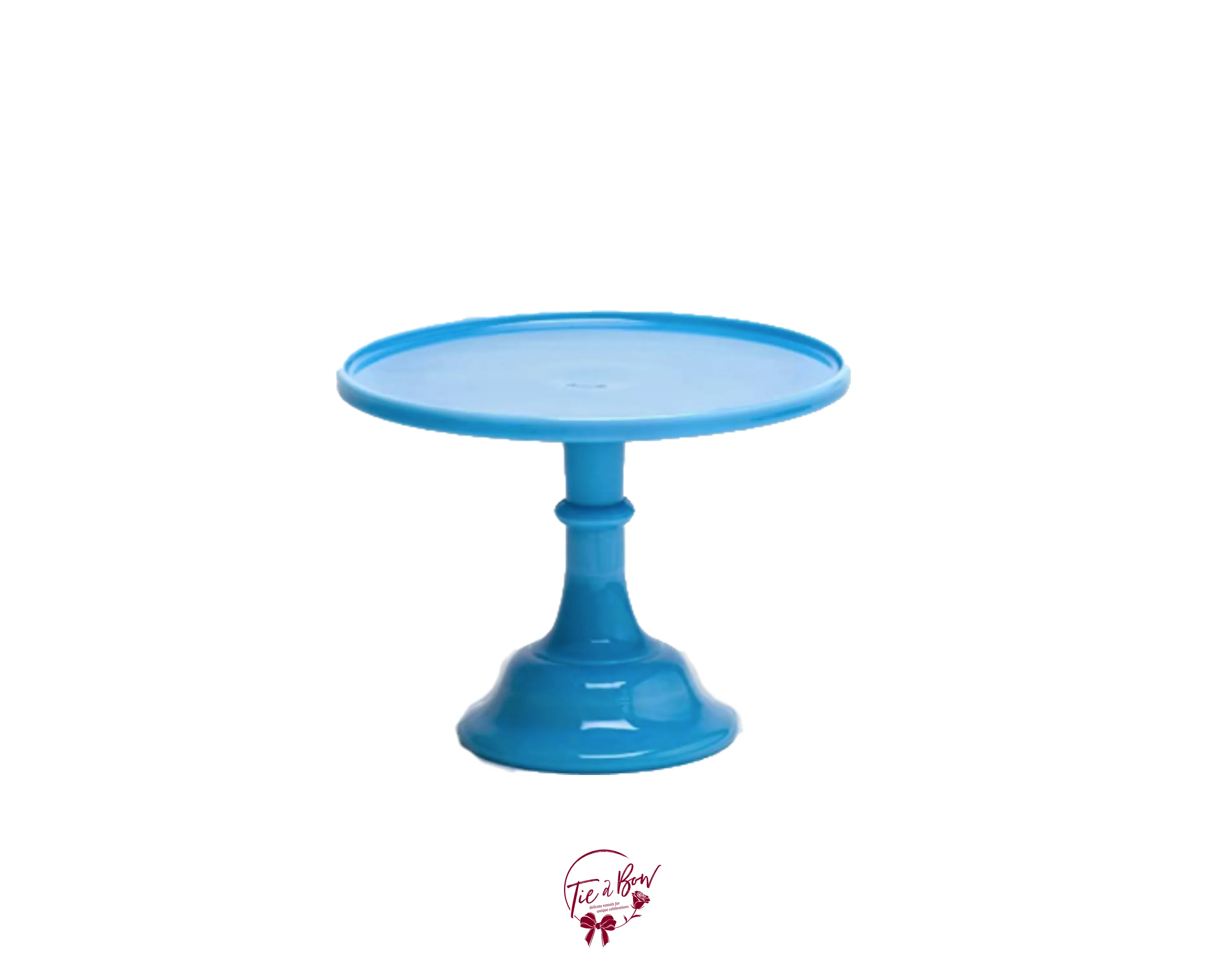 Robin Egg Blue Clean Cake Stand: 9in W x 7in H