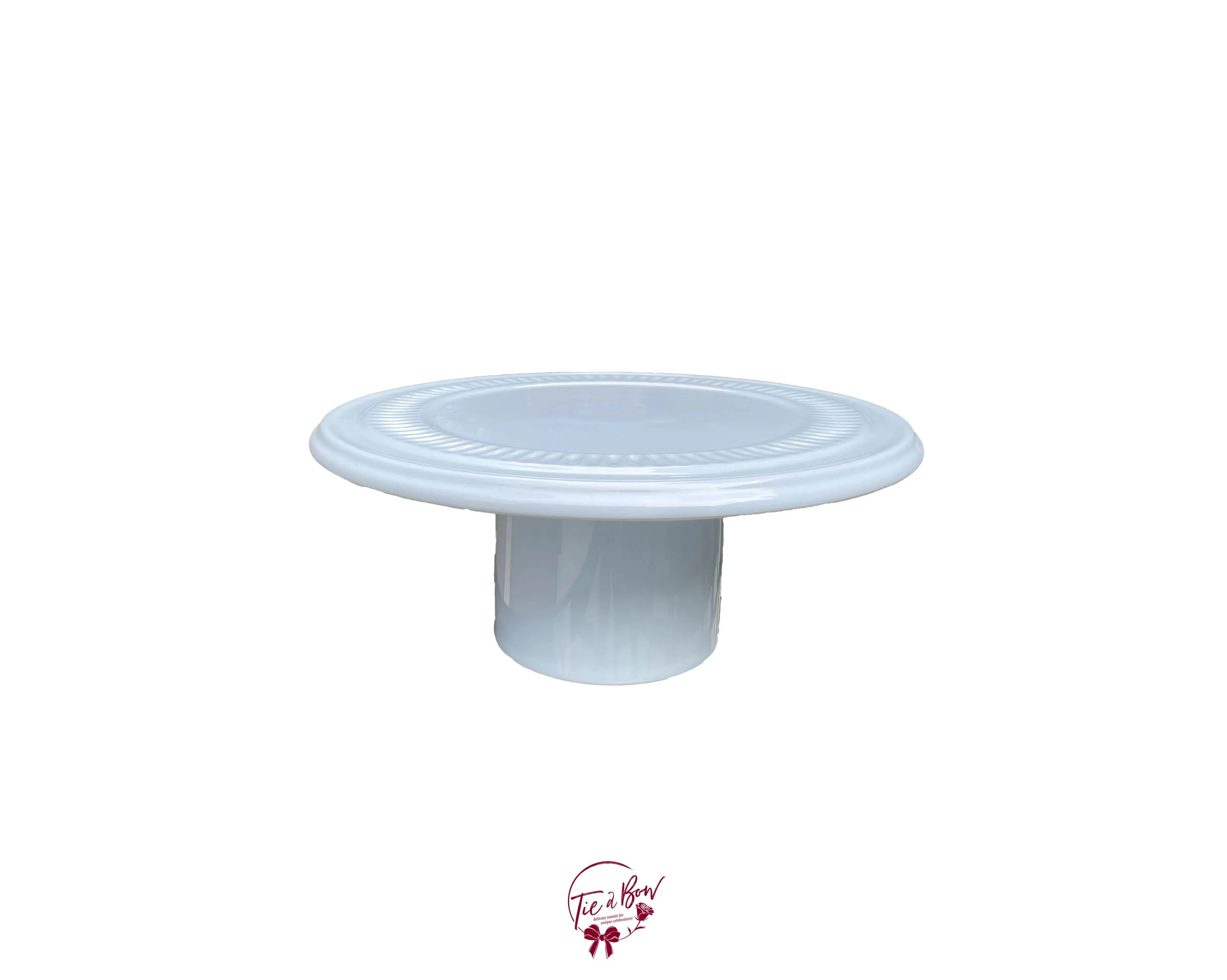 Light Blue Modern Silva Cake Stand (Large): 10.5in W, 5.5in H - SOLD