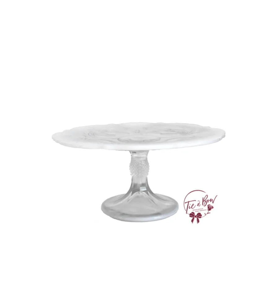 Opal Crystal Cake Stand (Large): 11in W x 5in H