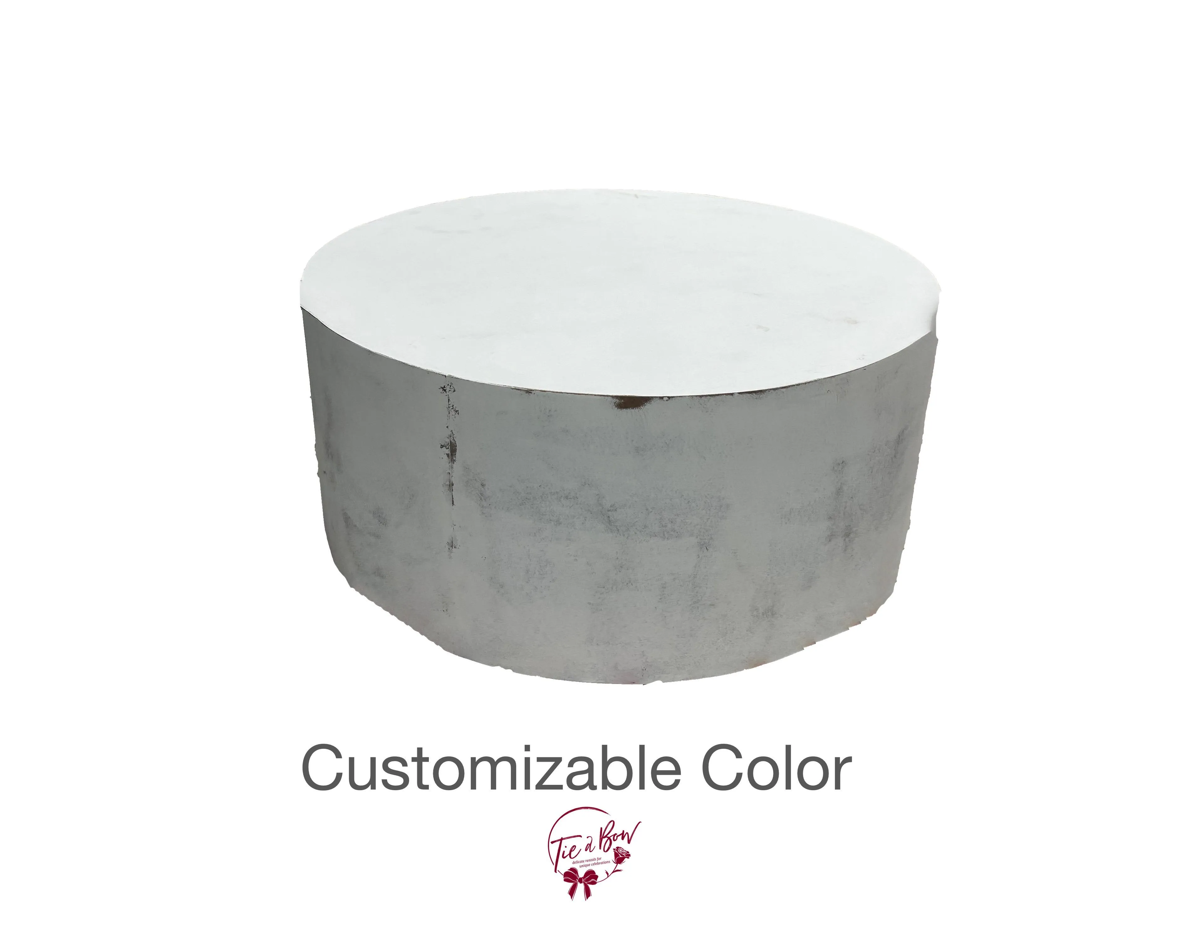 Round Oversized Short Pedestal 36 x15 - Customizable SALE PRICE $100