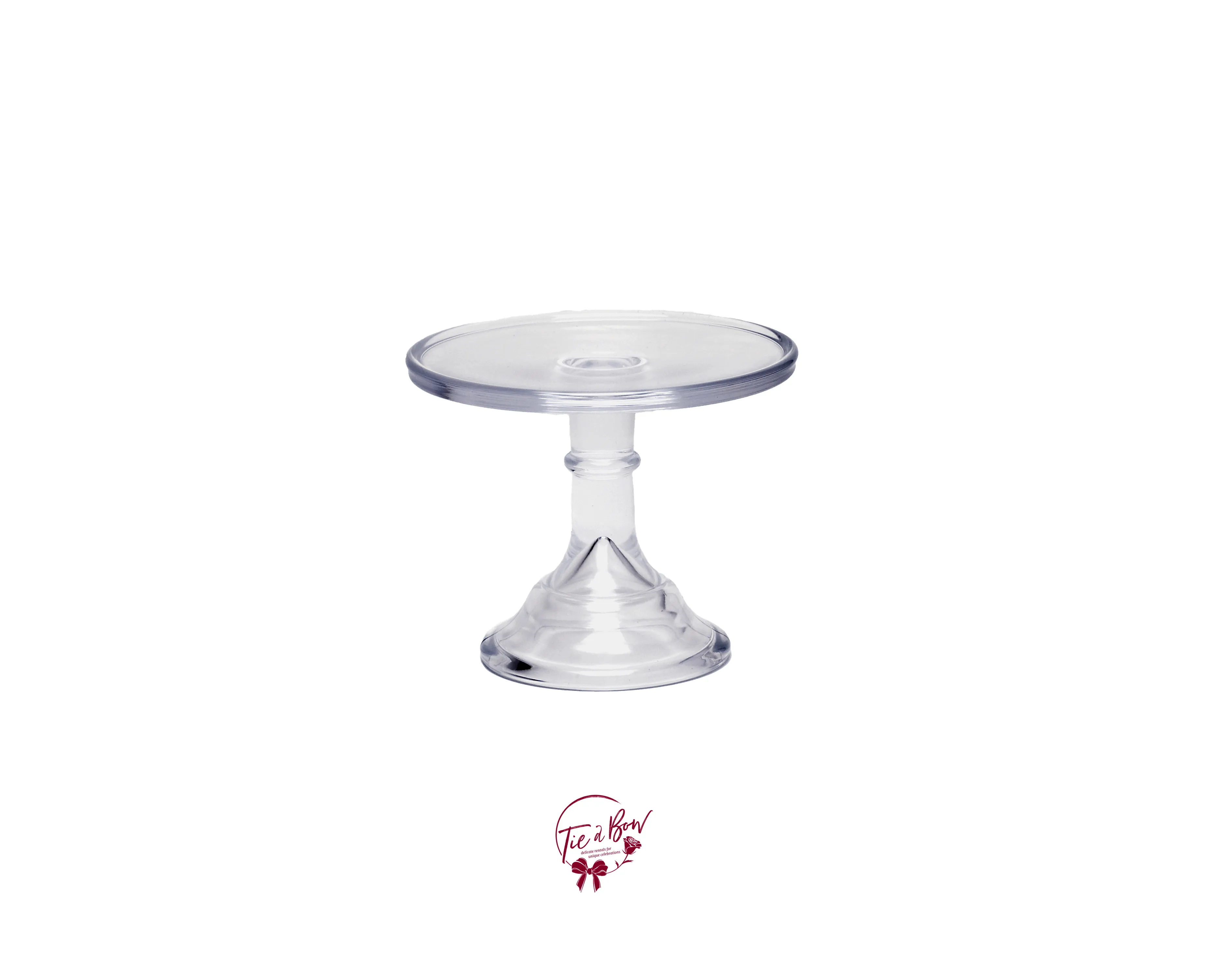 Clear Clean Cake Stand: 6in W x 5.5in H