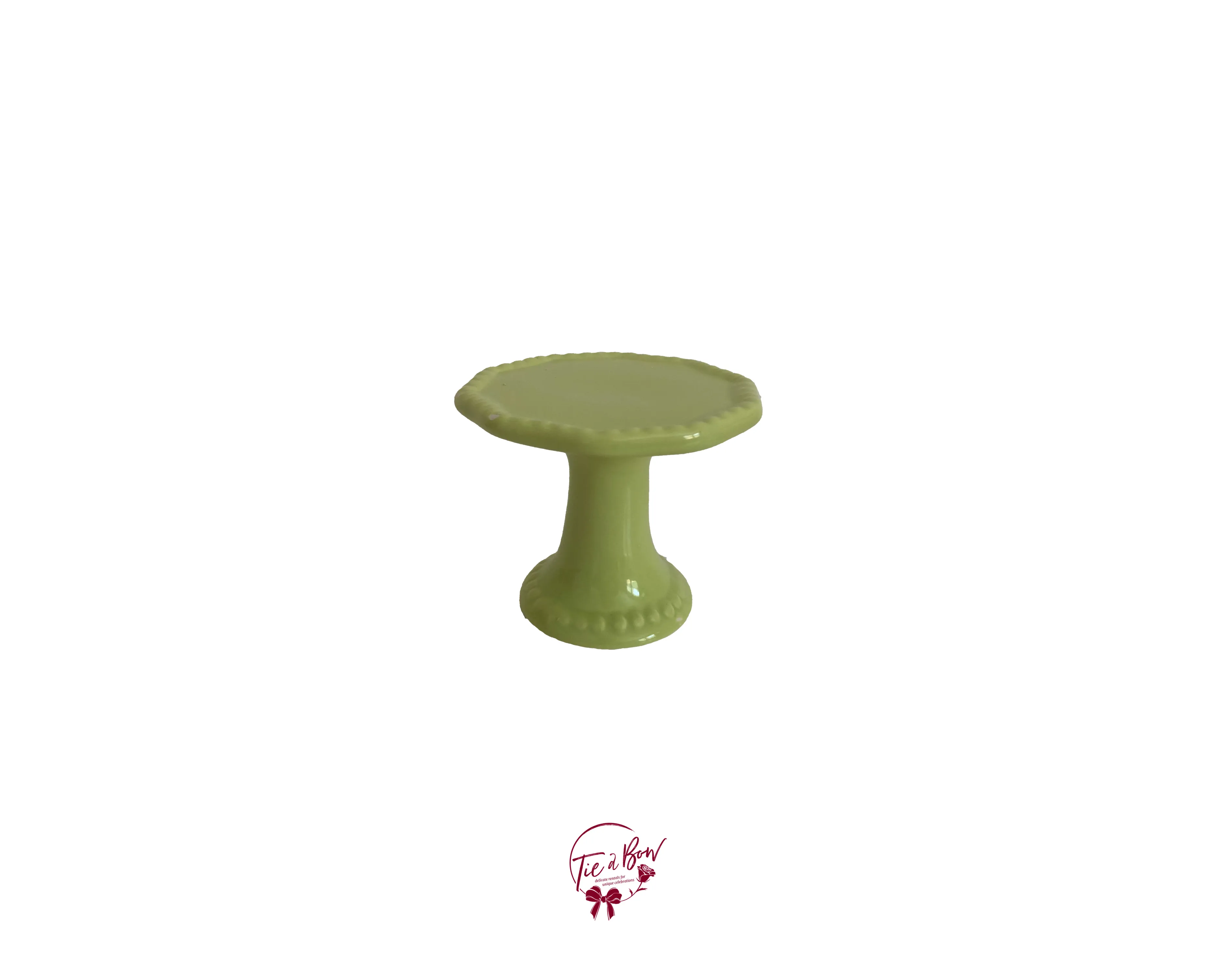 Green Beaded Edge Cupcake Stand