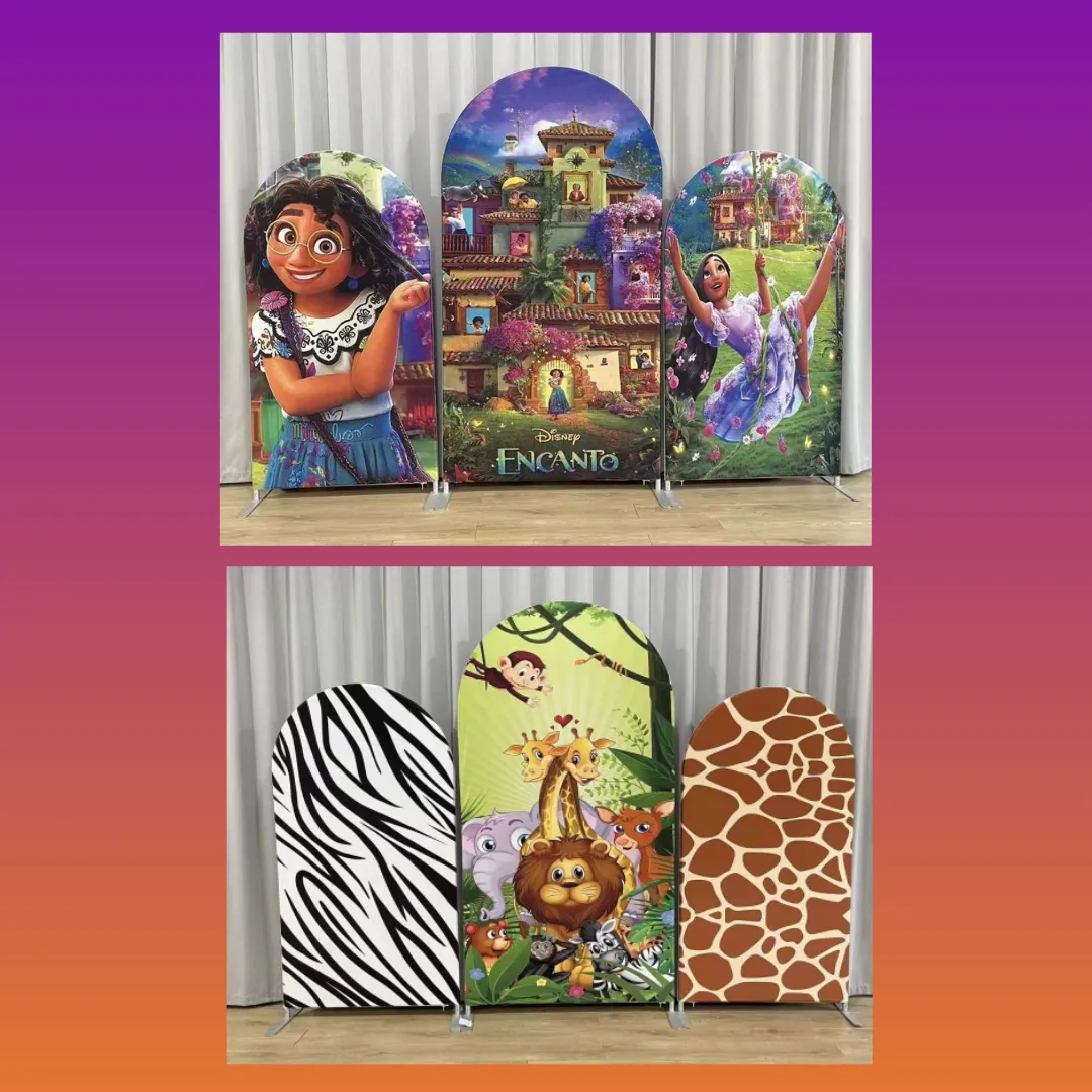 3 Piece Arch Backdrop Set, Encanto or Wild One, Jungle