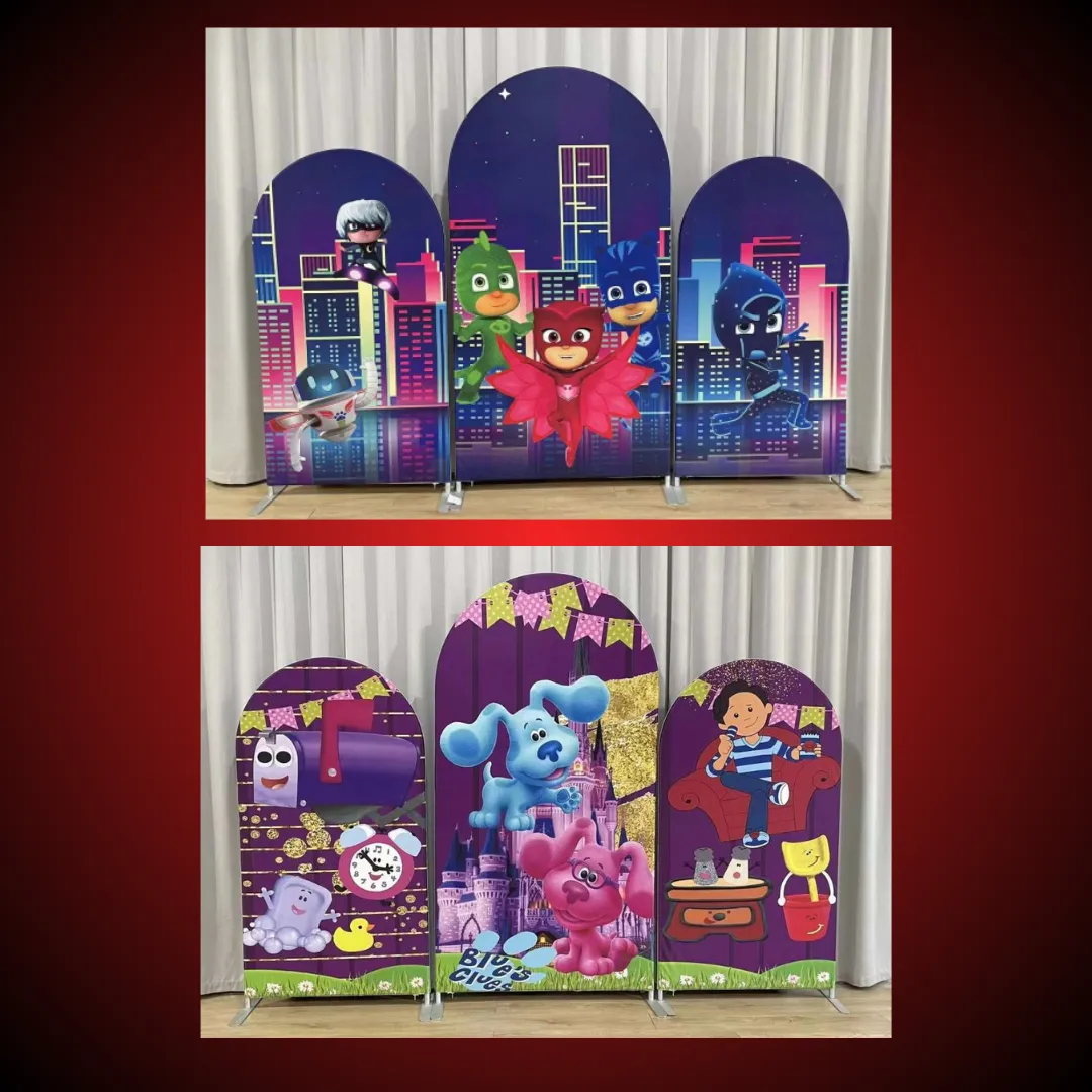 3 Piece Arch Backdrop Set, Blues Clues or PJ Mask!