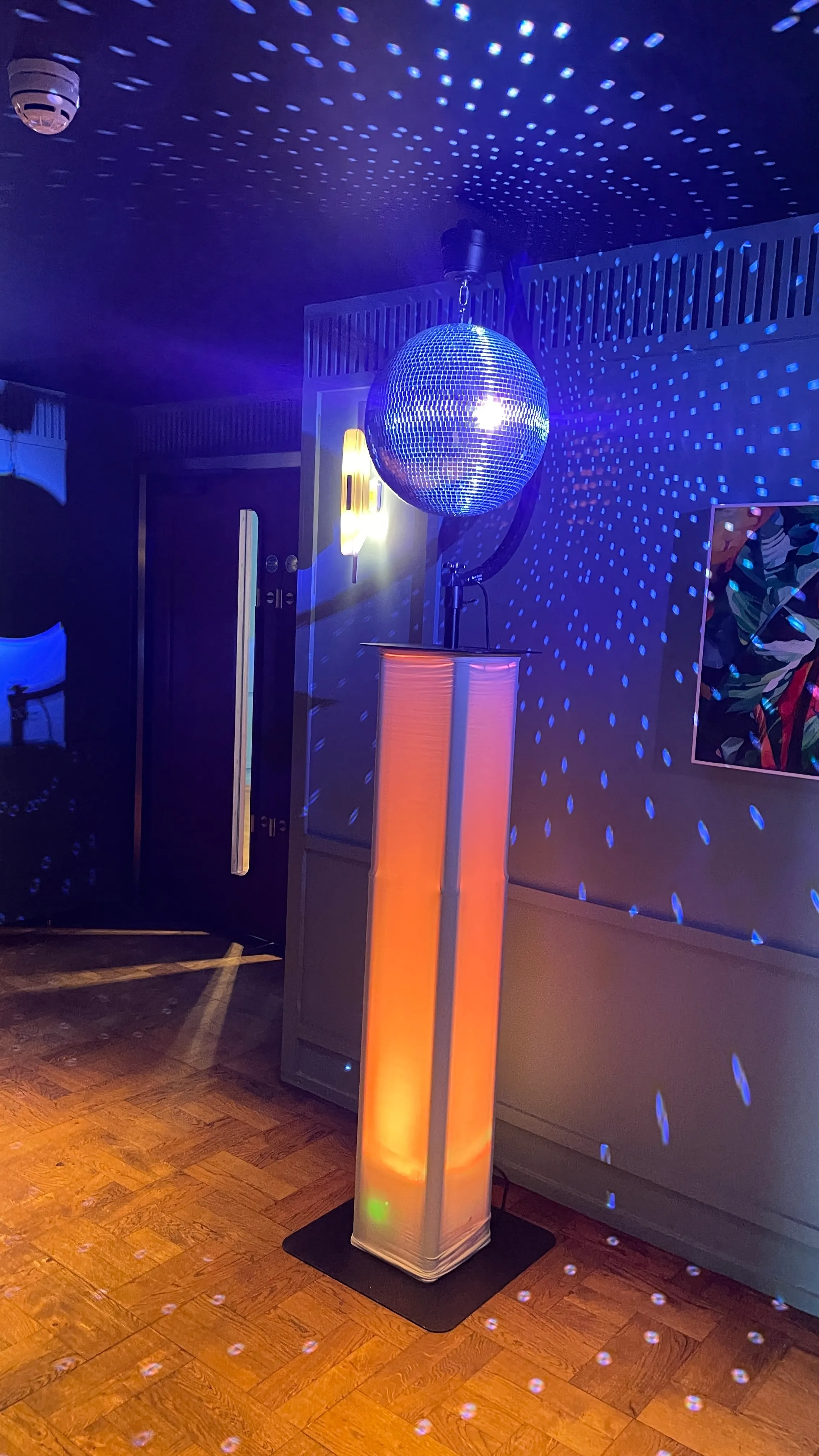 Disco Ball, Wireless Spot Light & LED Tower Stand