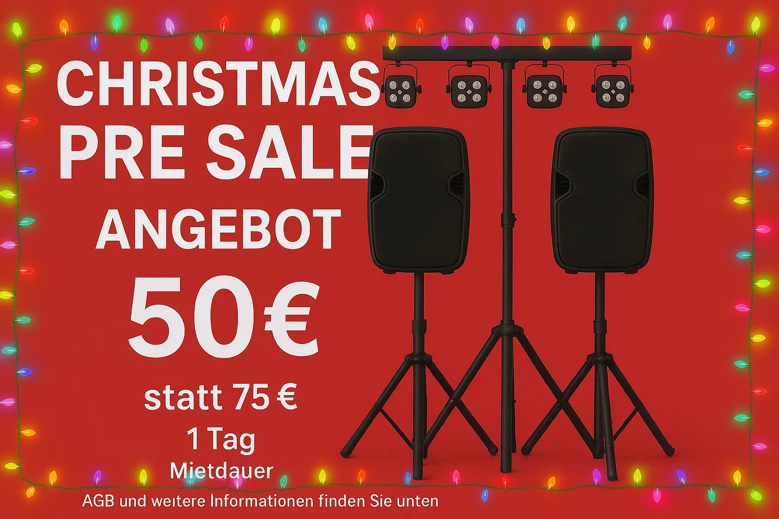 PA und Licht set im Christmas sale 