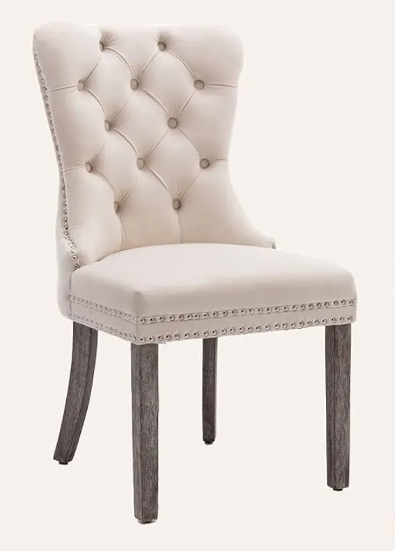 Light beige chairs (Set of 2)