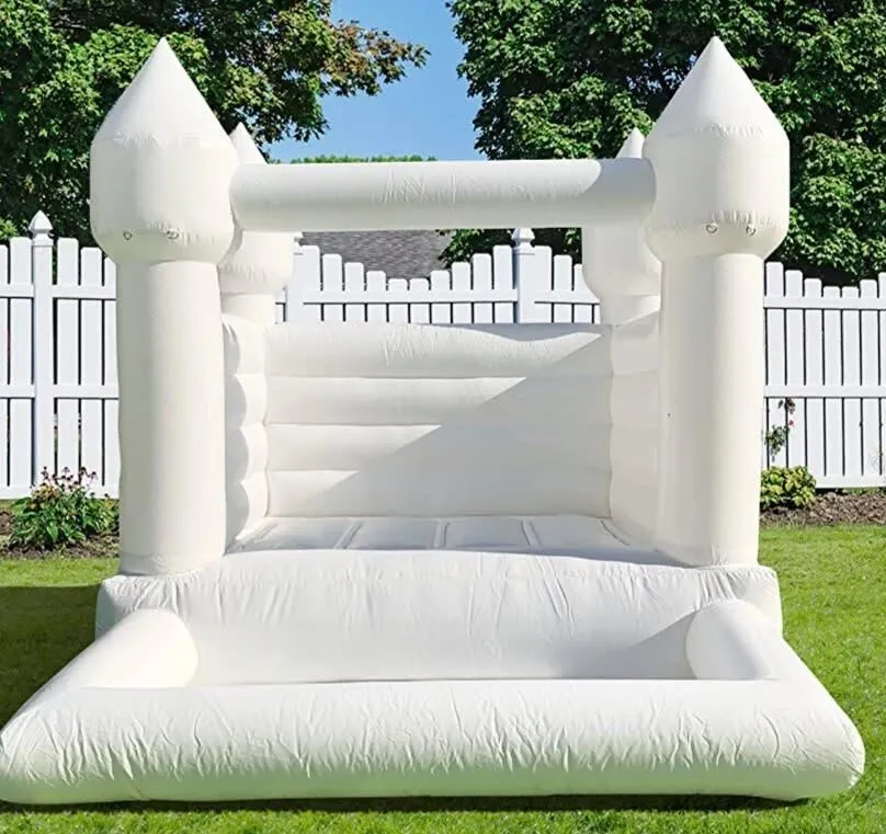 Mini white bounce house with ball pit