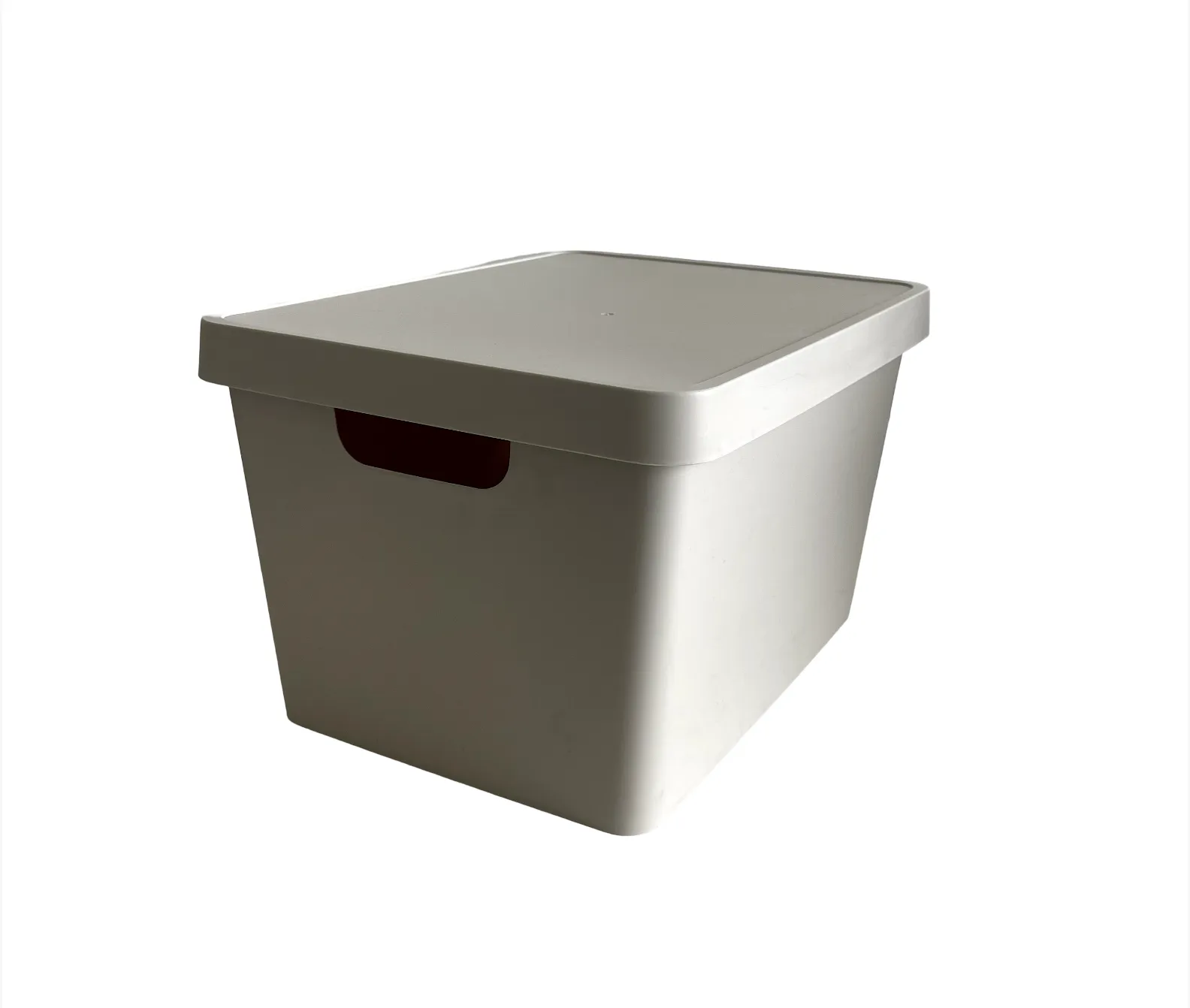 White Plastic Storage Box w/ Lid 11 x 14.5 x 6