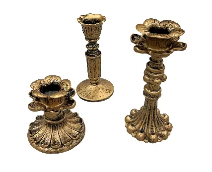 Candle Holder Vintage Rustic Iron - Set of 3