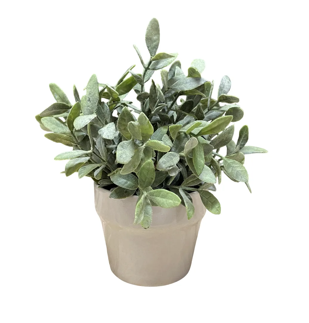 Faux Botnica Sage in Beige Pot