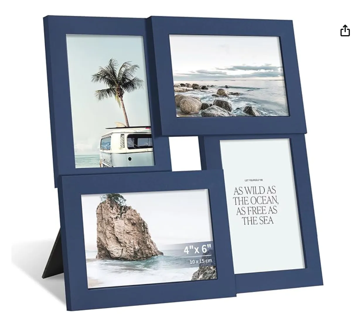 Collage Picture Frame Blue 4x6