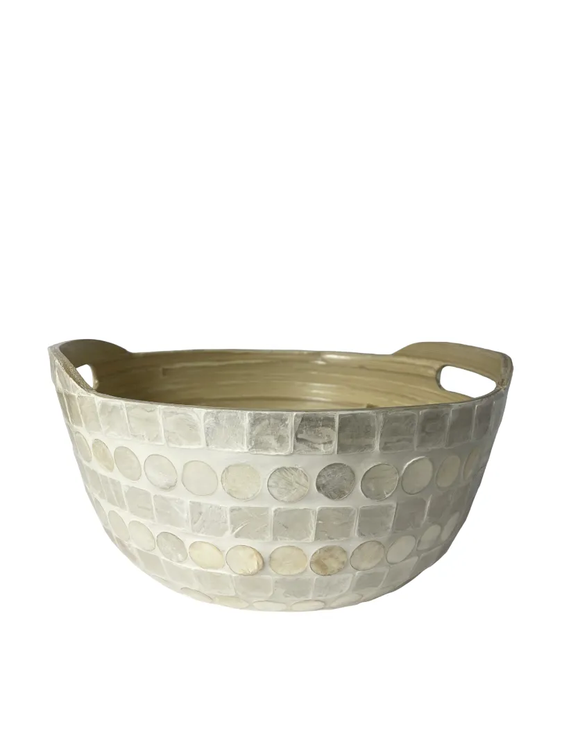 Large White Tiled Bowl