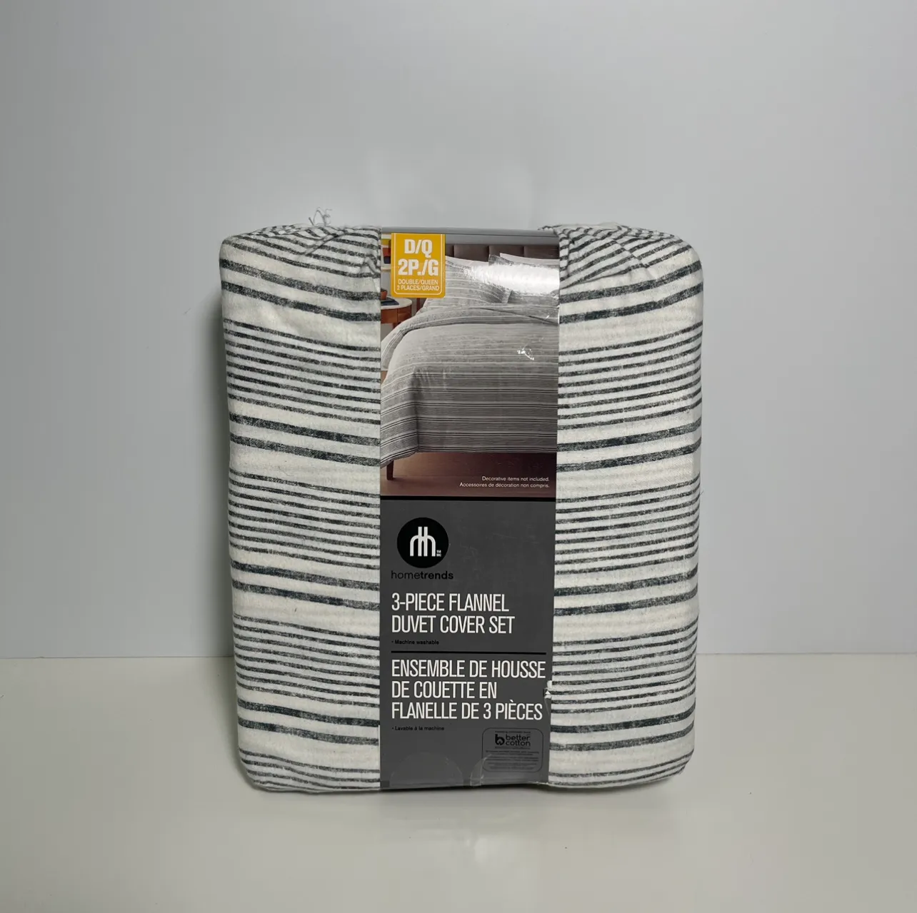 Bedding - Duvet + 2 Pillow Case - Flanel Striped