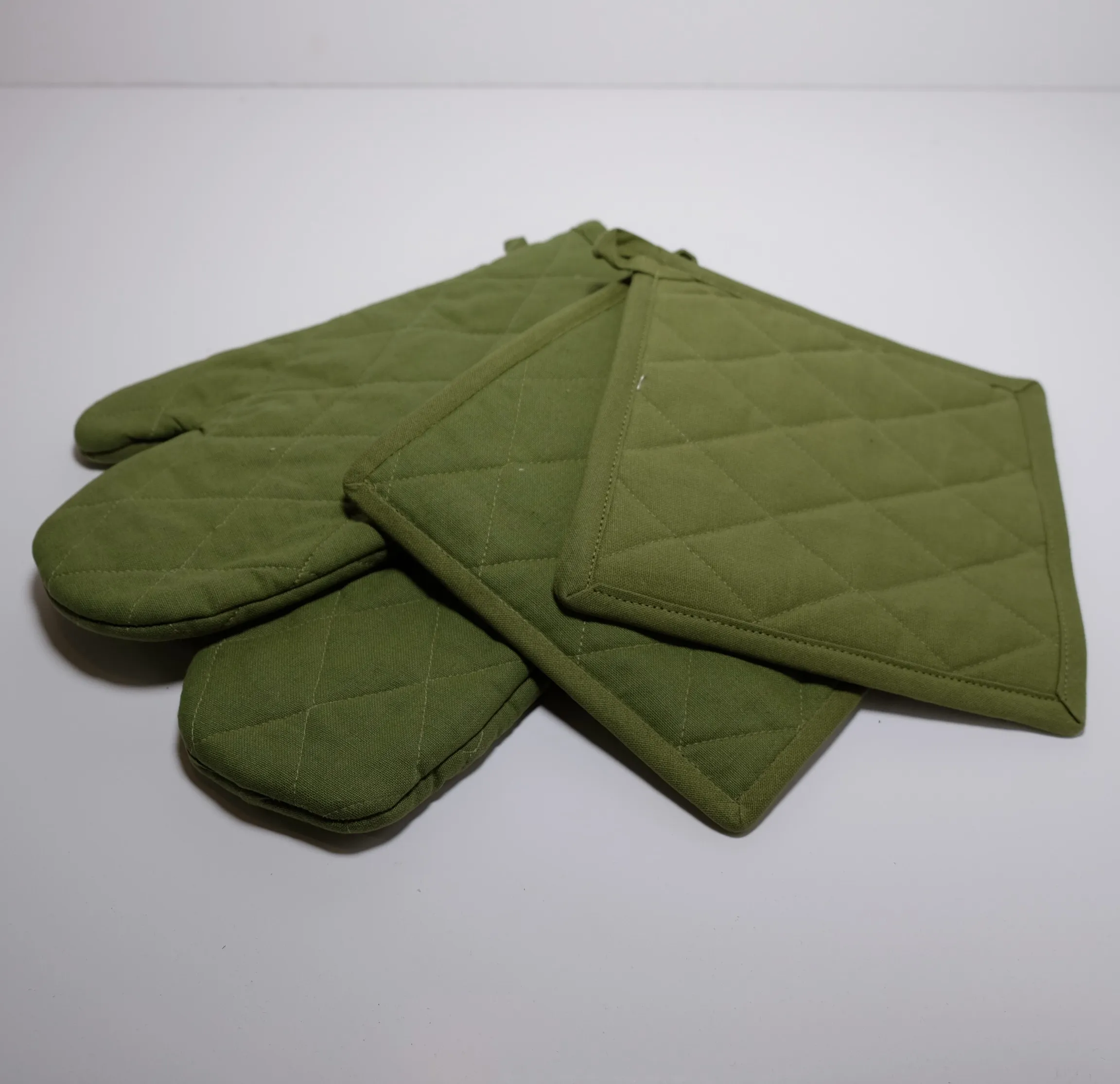 Oven Mitt Set - Green - 4pc