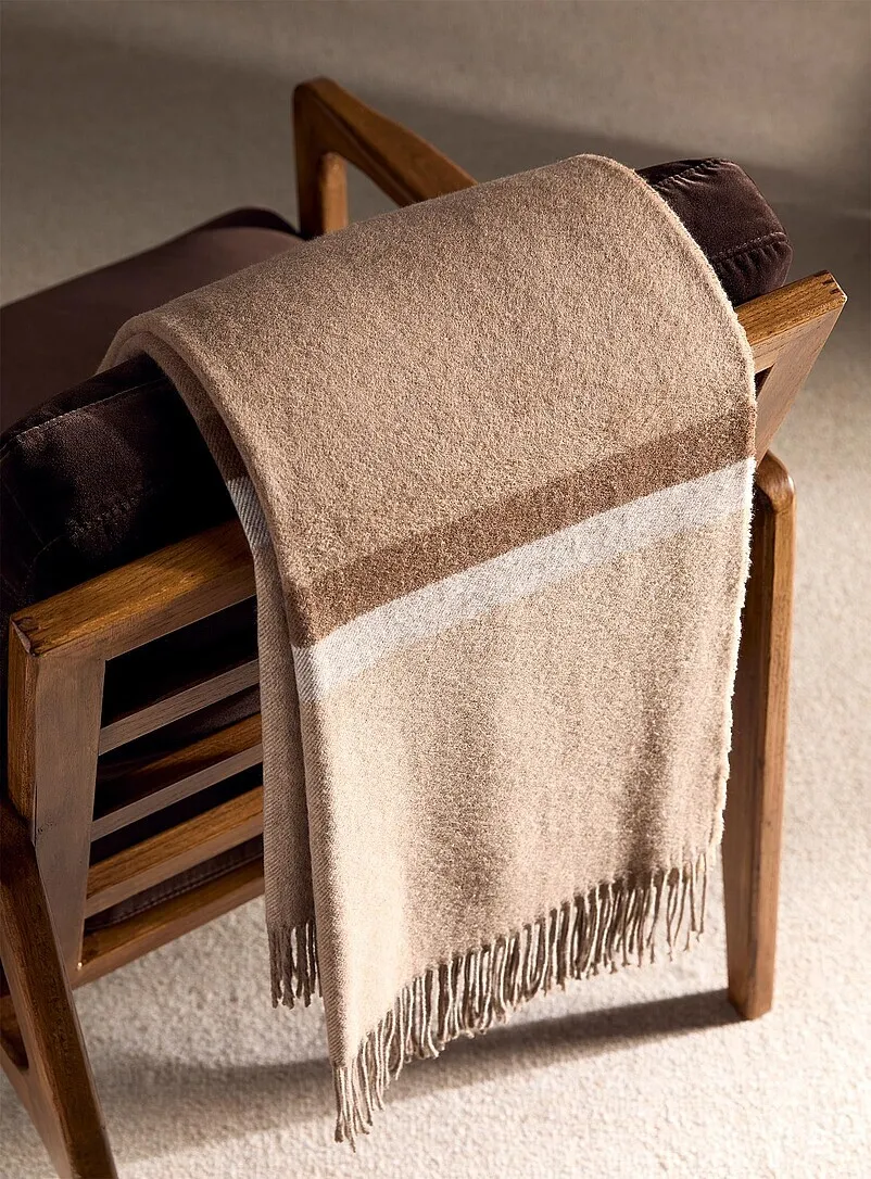 Throw Blanket - Brown Stripe