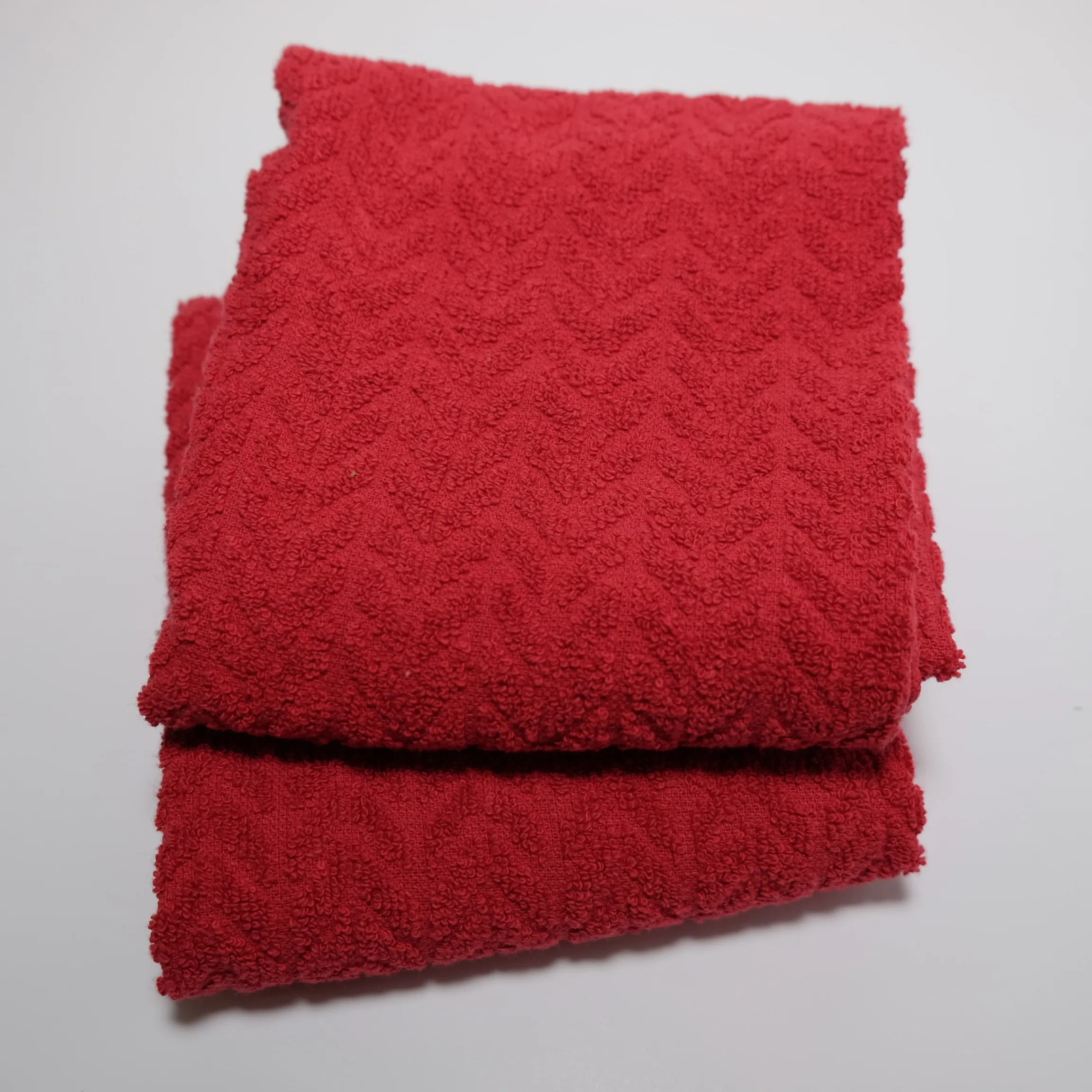 Hand Towel - Terry Cloth - Red - 2pc