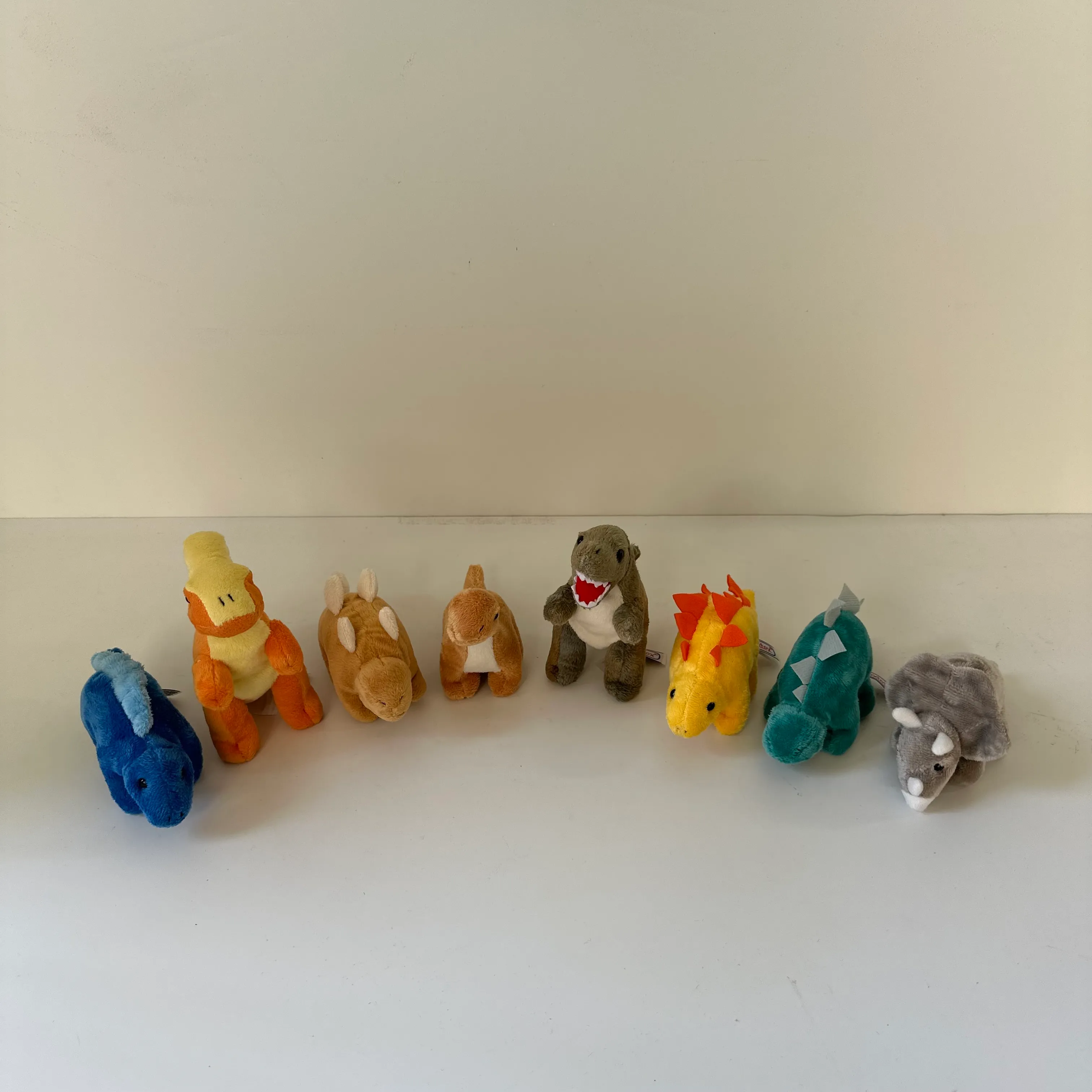 Miniature Stuffed Dinosaurs - Set of 8