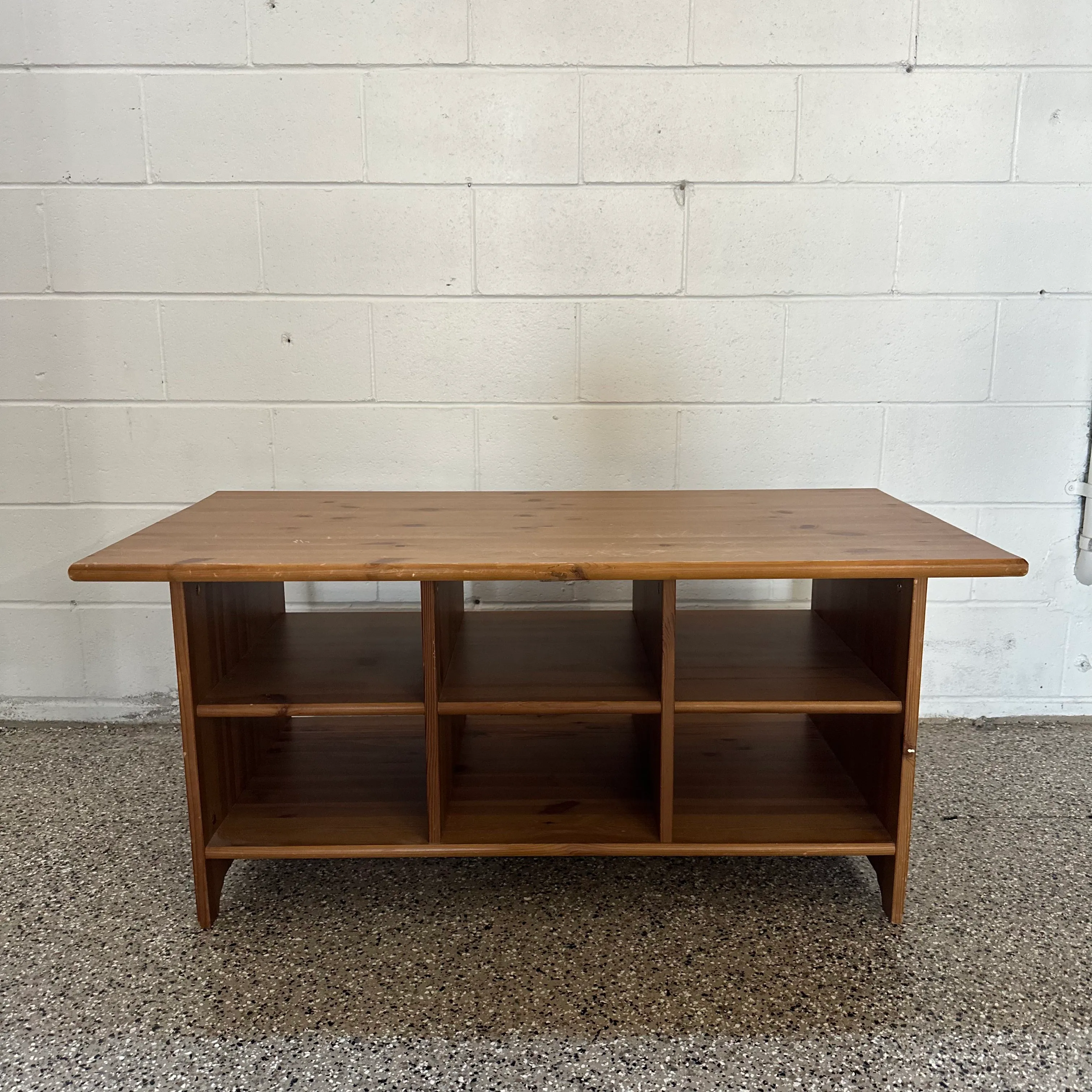 Coffee Table with Compartments - Wood