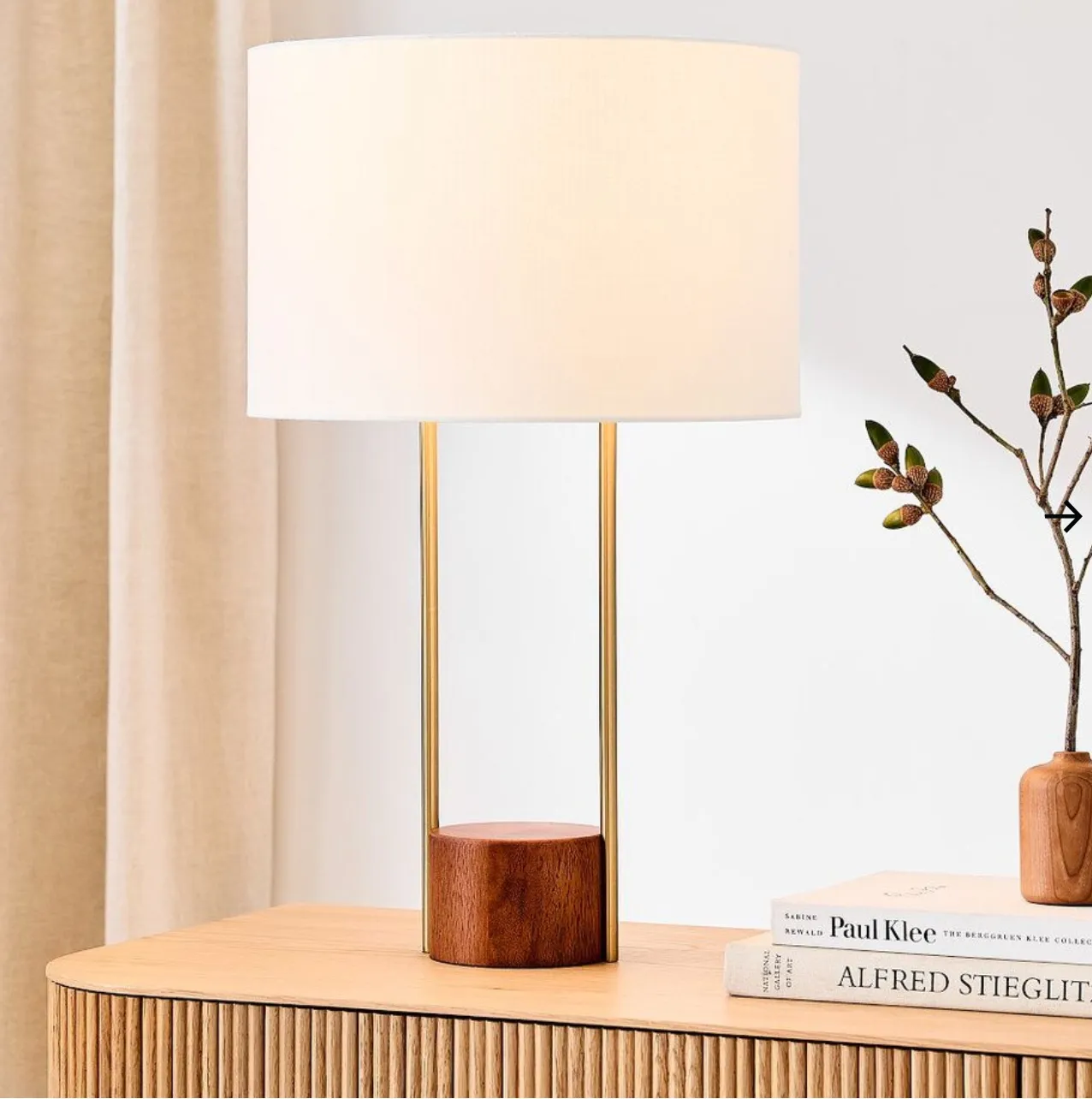 Industrial Outline with Walnut Base