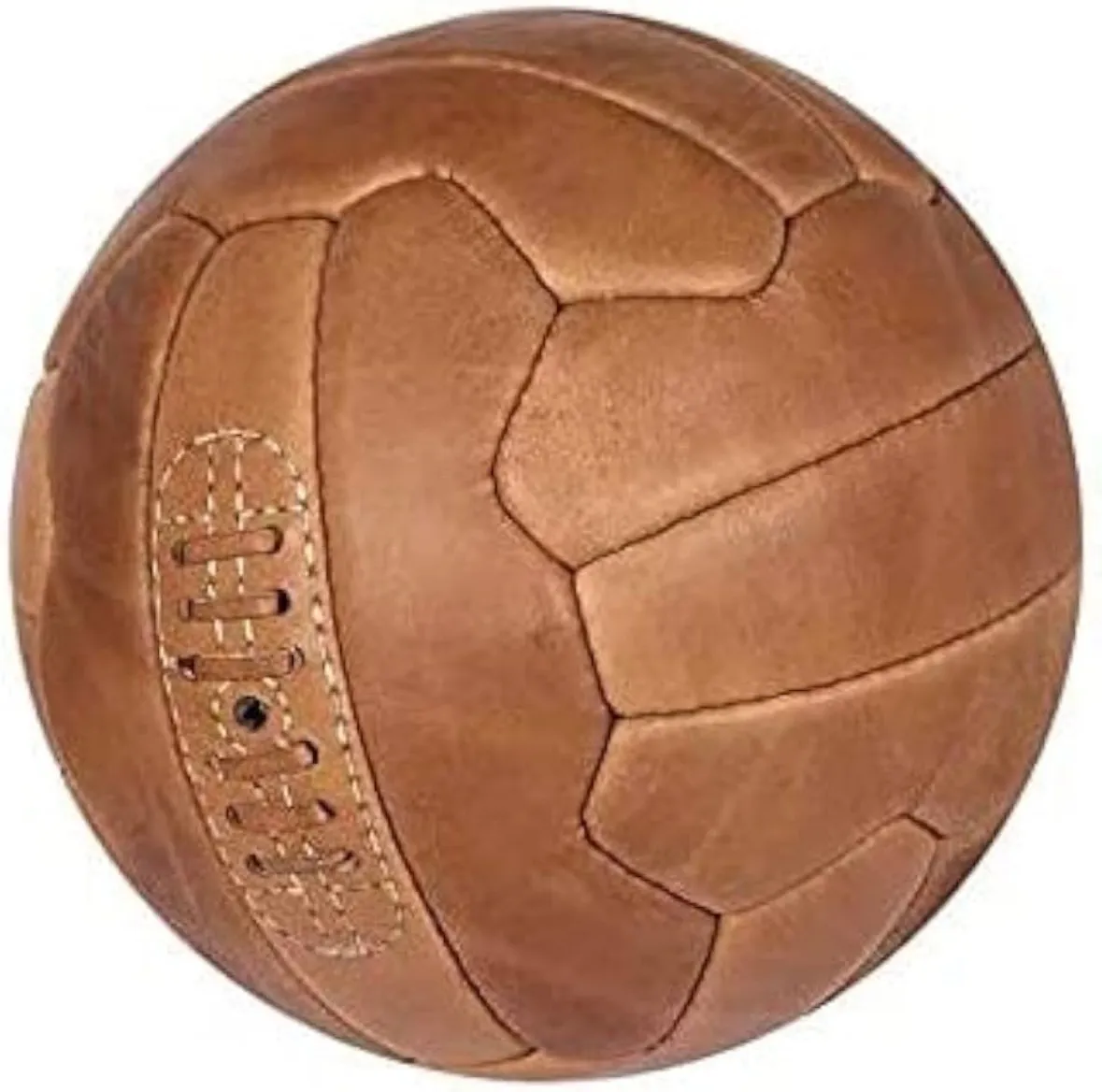 Vintage Soccer Ball - Brown Leather