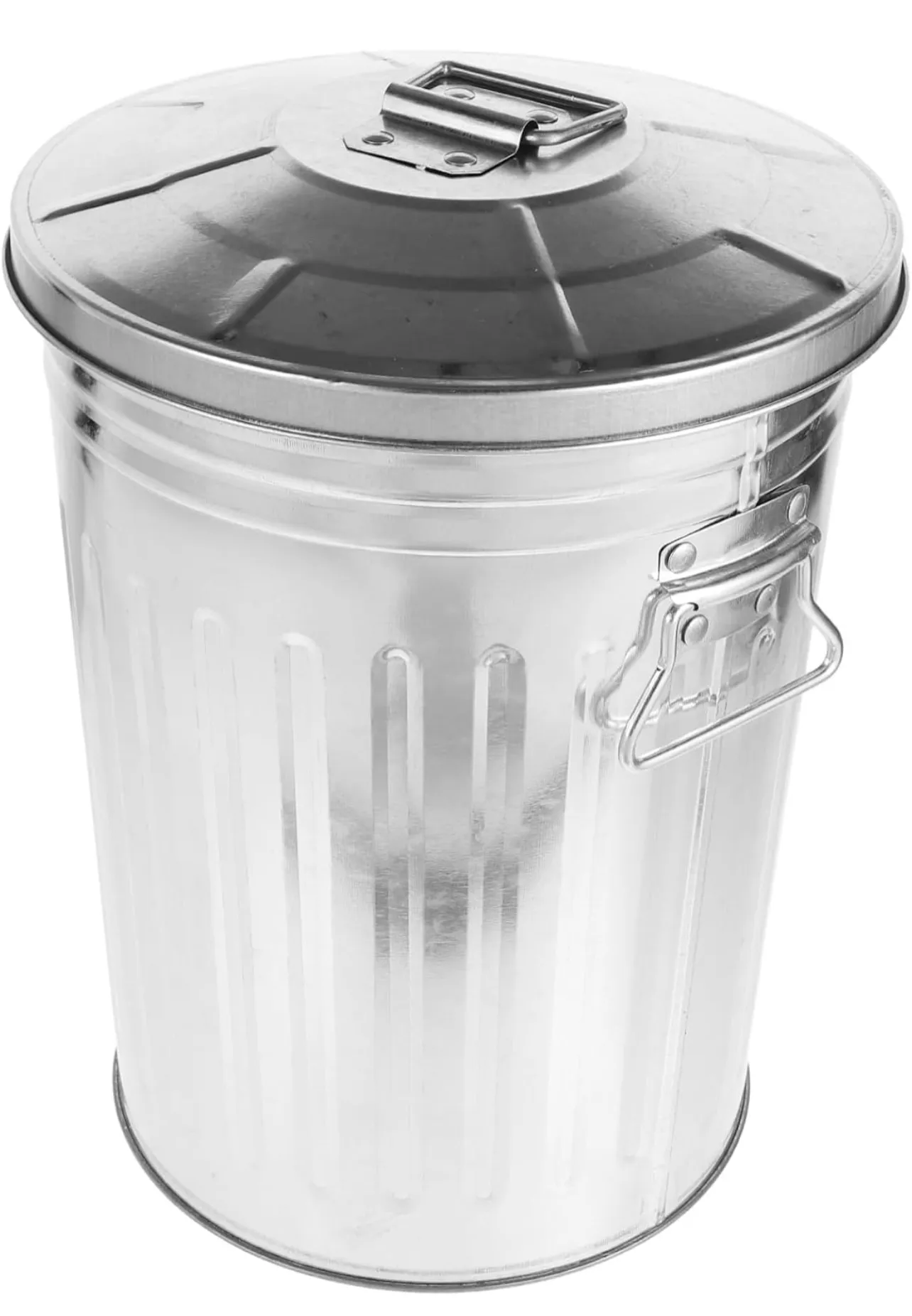 Metal Trash Can w/ Lid 8L
