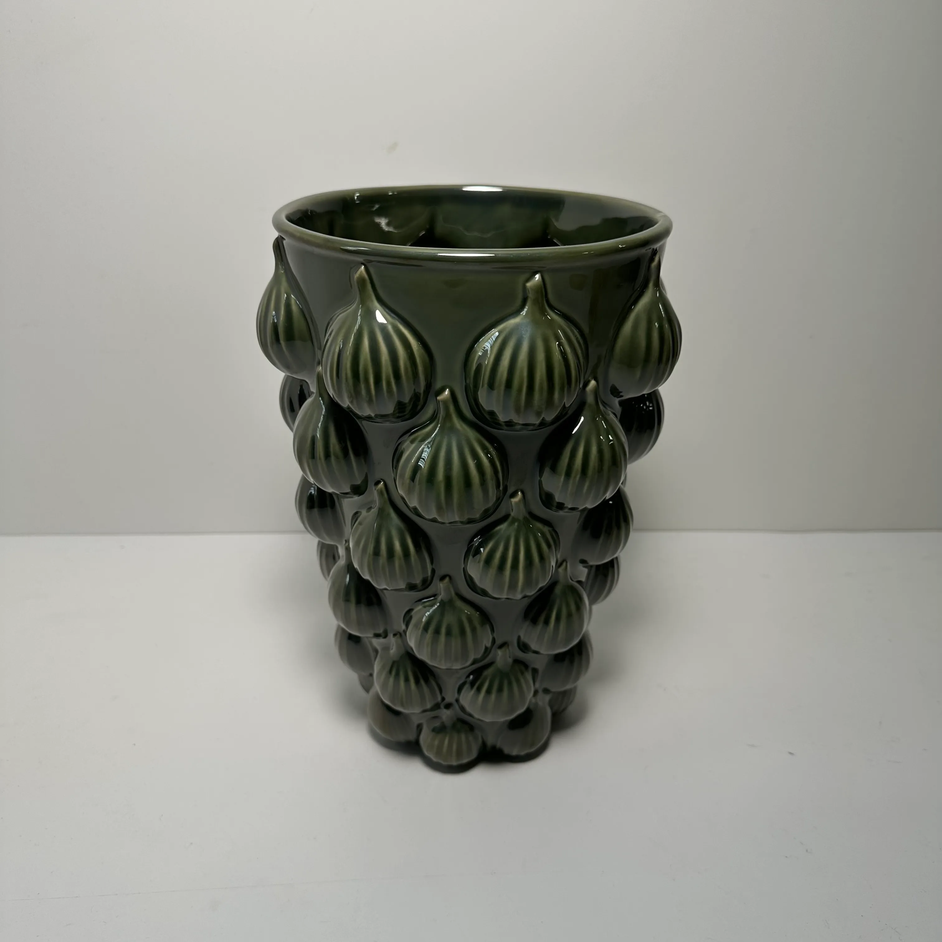 Vase - Onion Motif - Dark Green