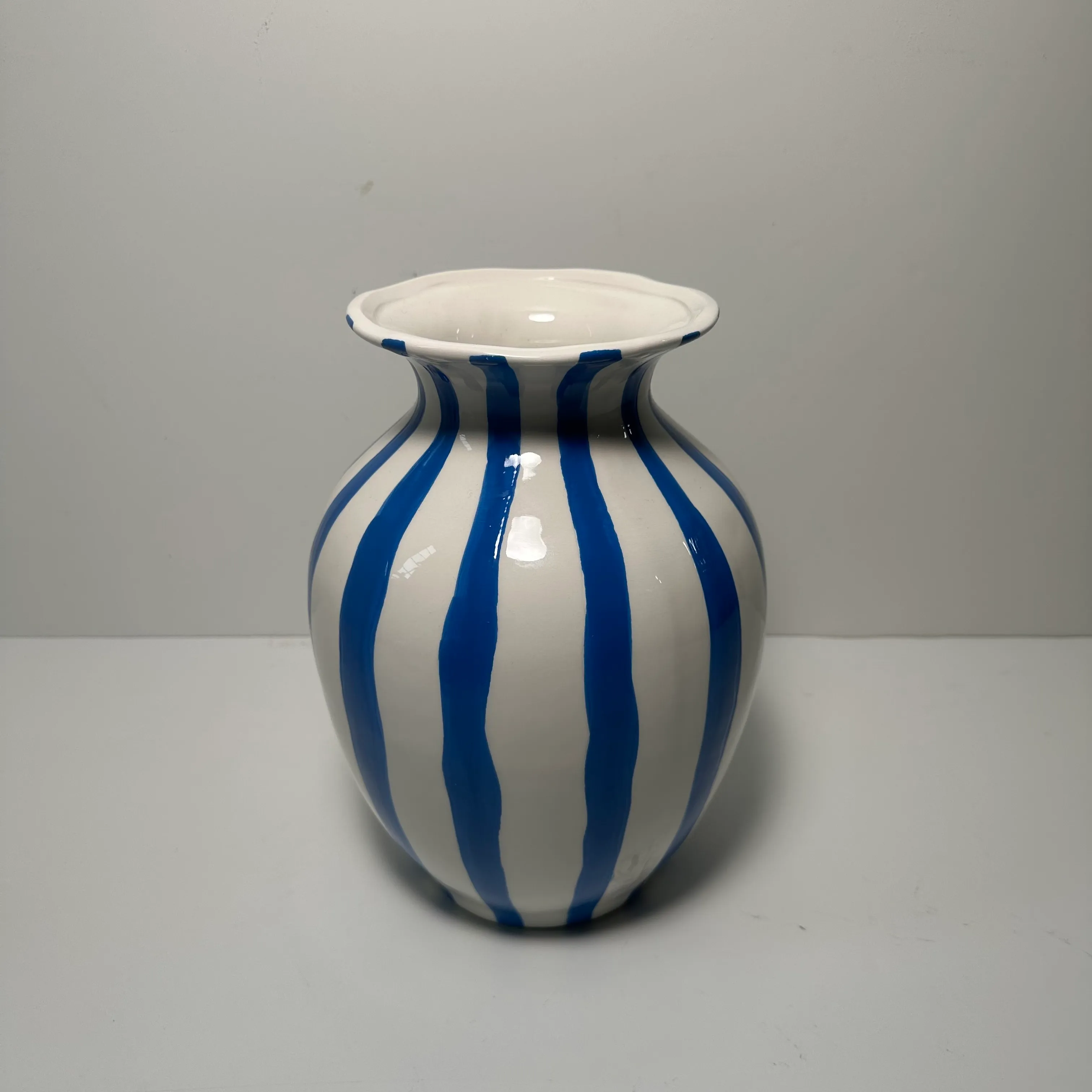 Vase - Blue Striped - Large
