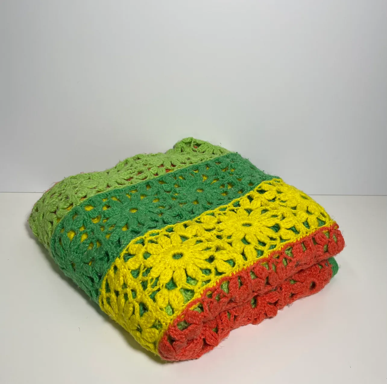 Throw Blanket - Green/Yellow/Red - 34" x 72"