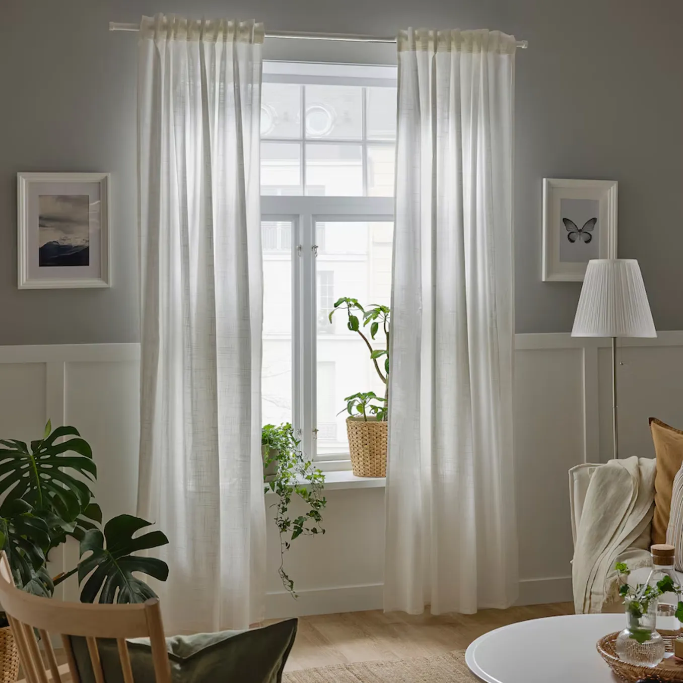 Cotton Sheer Curtains 57"x98"
