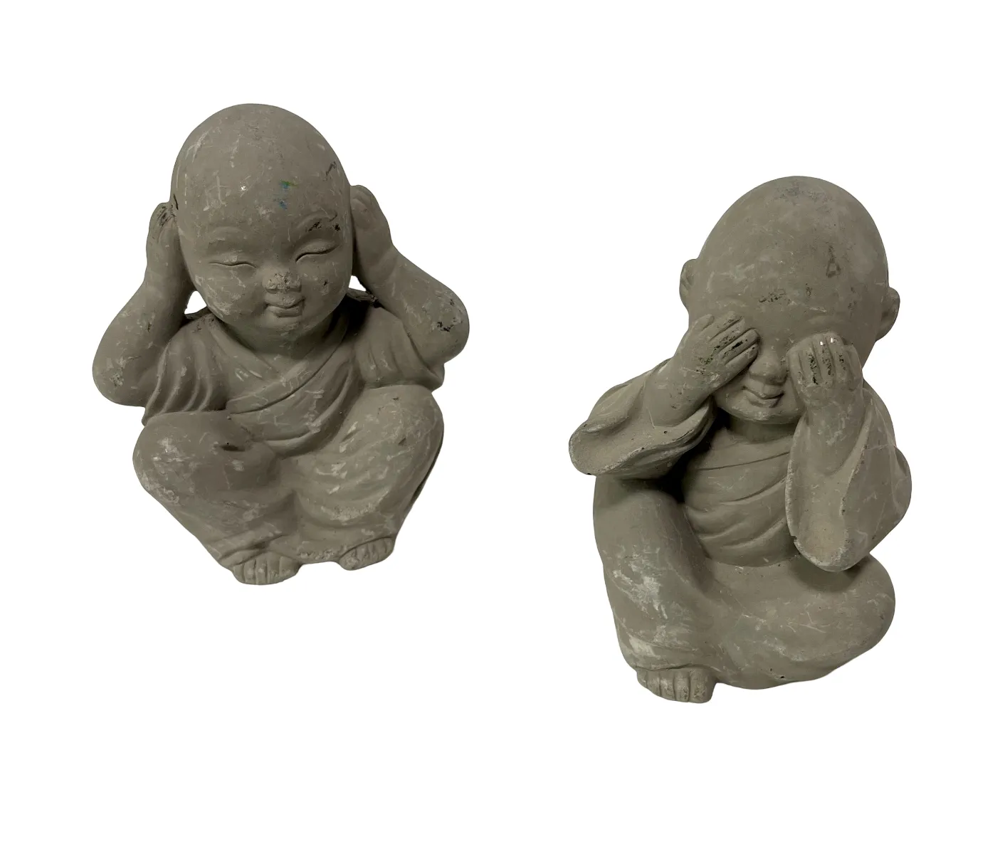 Mini Buddhas Vase Sculpture Set of 2